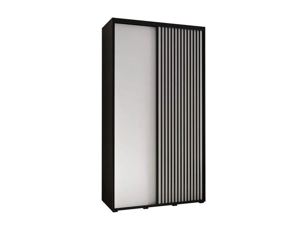 ARMARIO Mobtrendy 1 DE PUERTAS CORREDERAS 205.2/130/60 2 puertas (negro/blanco) mmmx62322