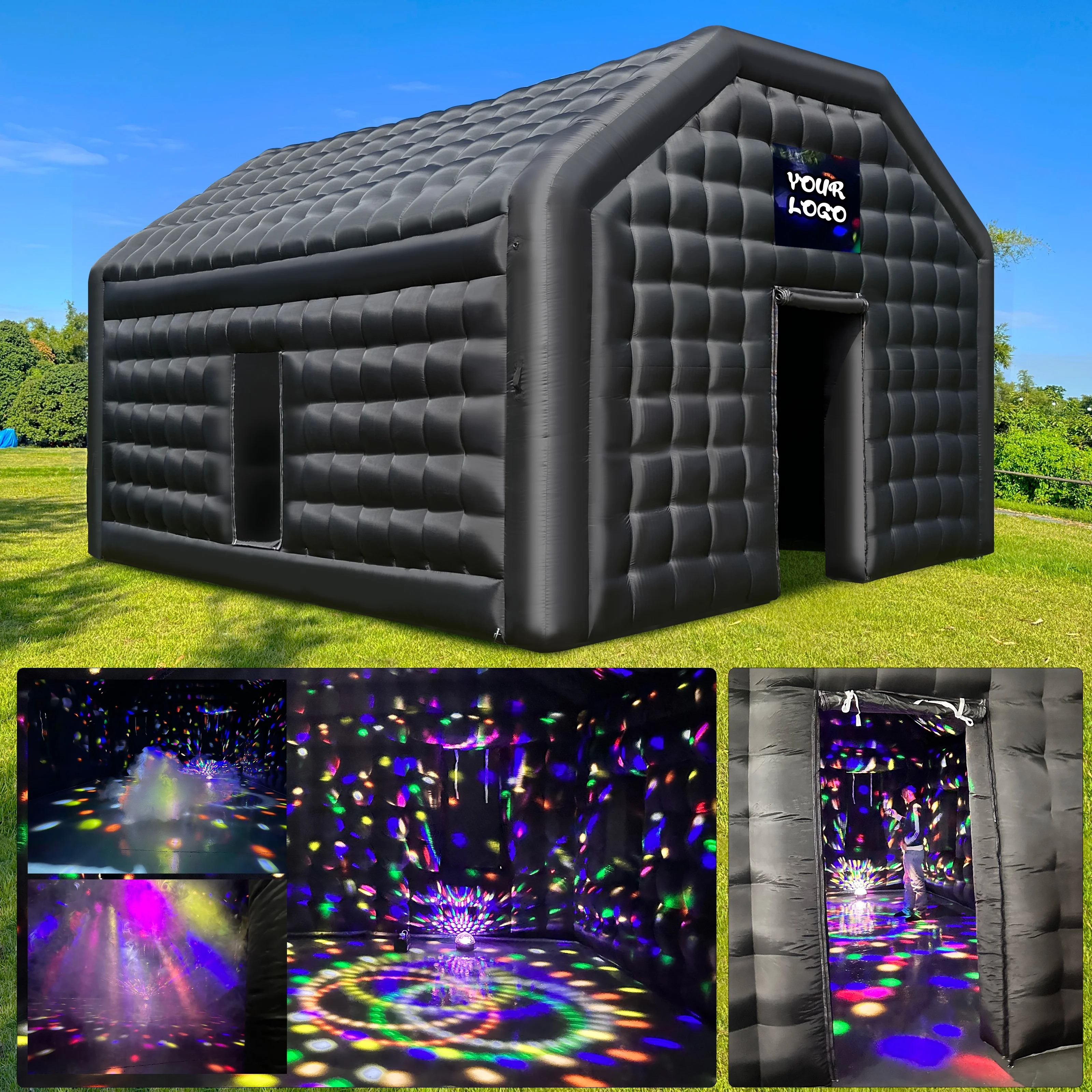 WARSUN 60 Person Large inflatable Party Tent with Disco Cube - Image 14