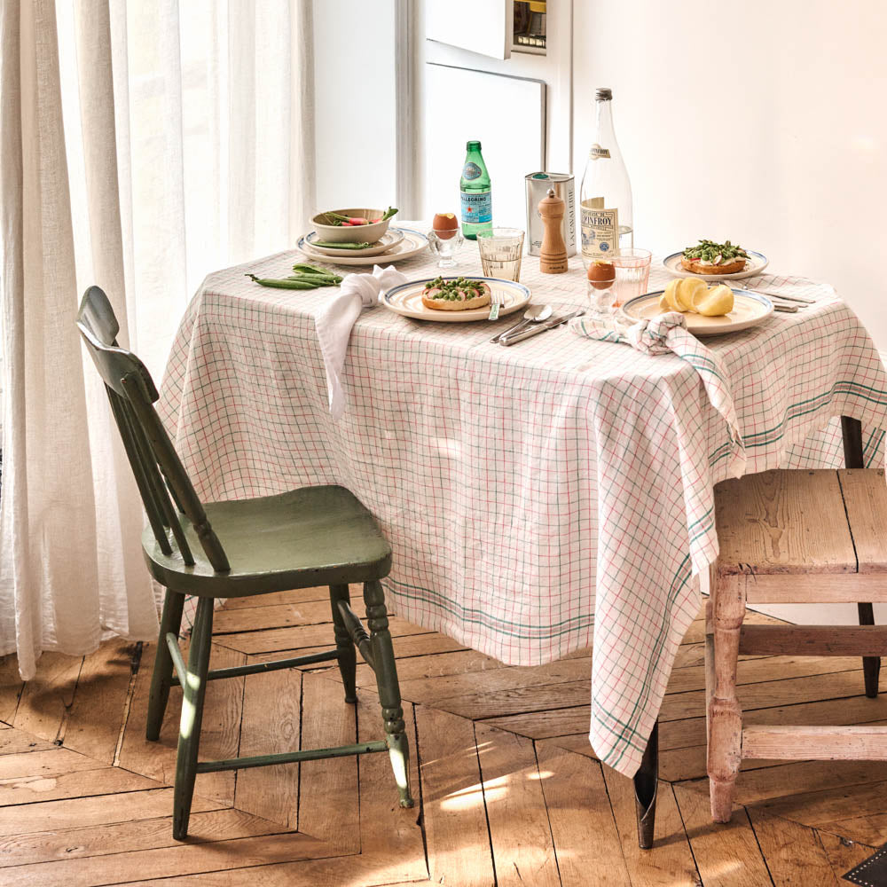 Nappe en lin lavé - Office Rose Vert