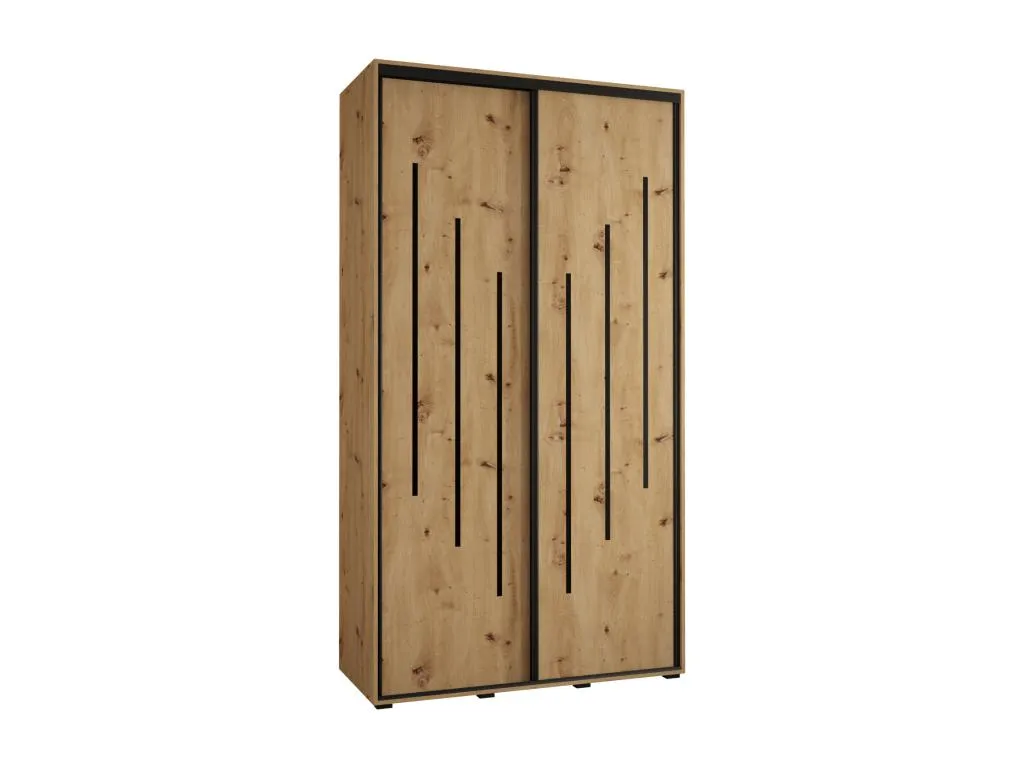 ARMARIO Decoencanto 8 DE PUERTAS CORREDERAS 235.2/140/45 2 puertas (Artisan/Artisan/Negro)
