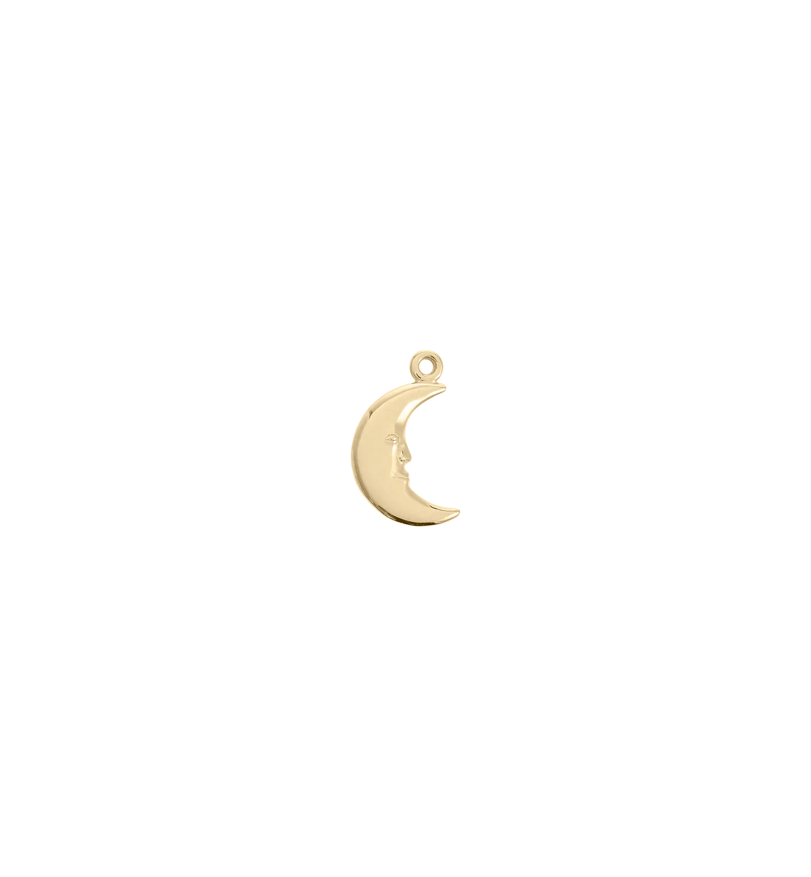 Tiny Luna Charm 14K