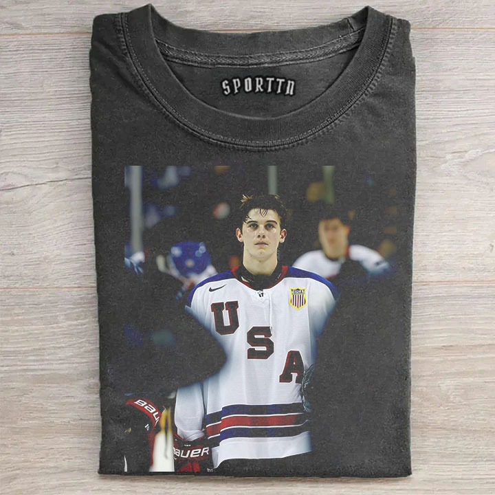 Jack Hughes Champion USA Tee