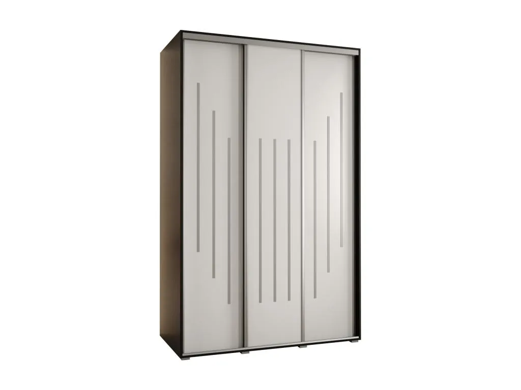 ARMARIO Habitarluz 8 DE PUERTAS CORREDERAS 235.2/160/60 3 puertas (Negro/Blanco/Plata) 08293JEZI