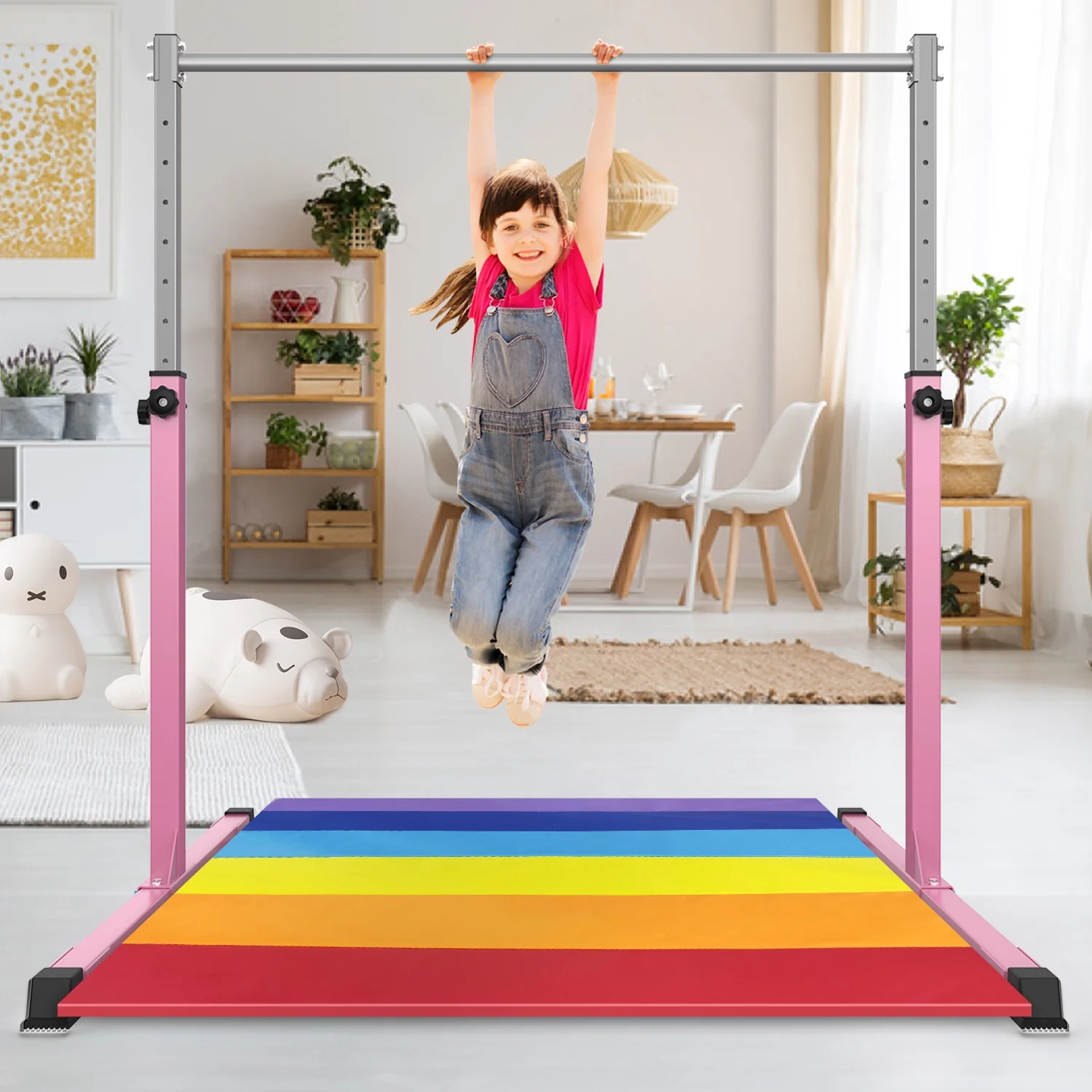 Safly Fun Anti Slip Adjustable Steel Gymnastics Bar, 50 in Width - Image 17