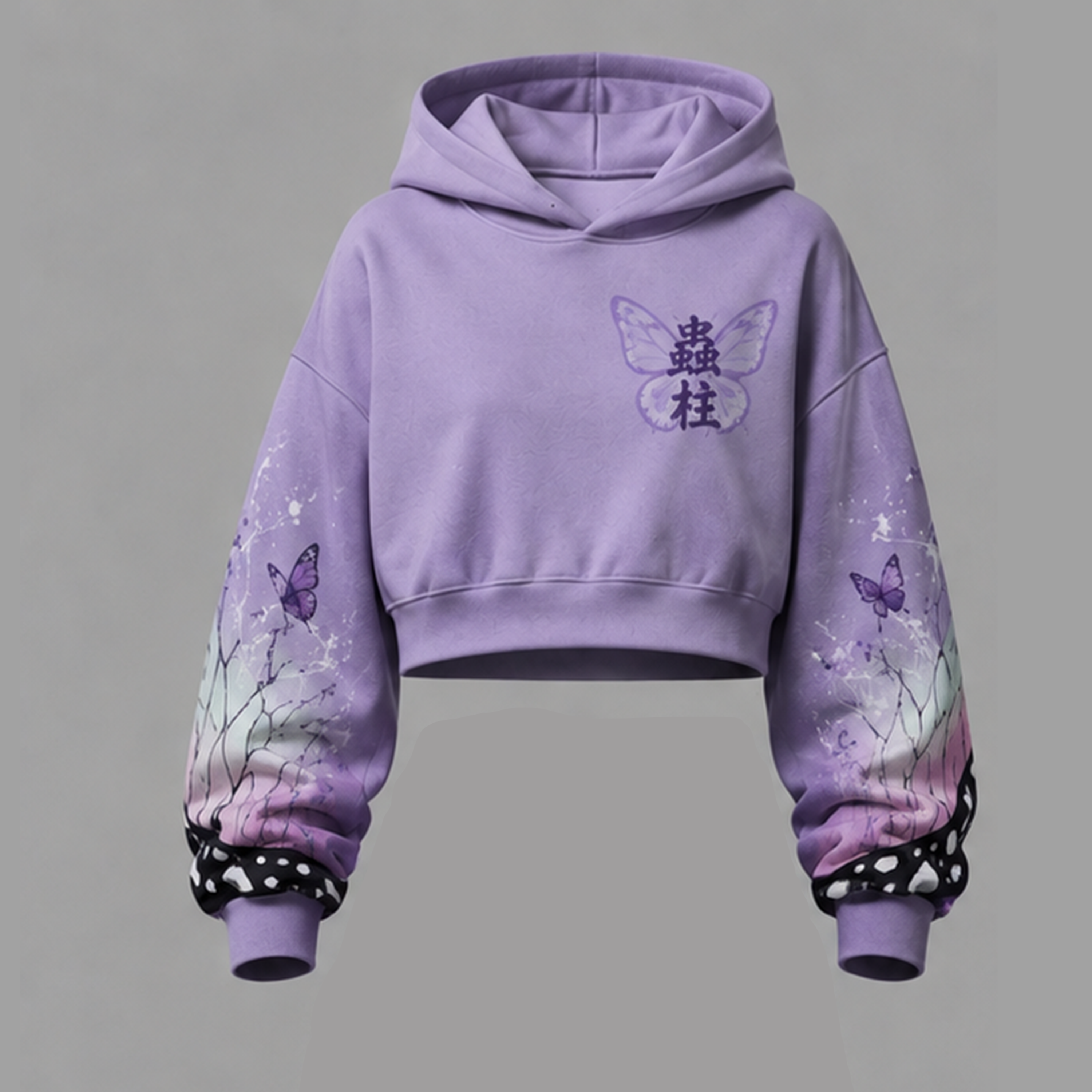 Demon Slayer Cropped Long Sleeve Hoodie & High Waist Jogger Pants Two Piece TeeThreads Sustain the Scene with Custom Apparel