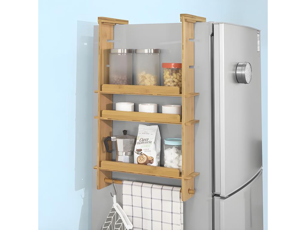 Especiero de Cocina,Práctico Organizador de Especias, frigorífico Colgador, 42x10x73 cm KCR03-N Laocacasas ES