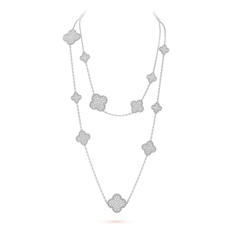Replicate Magic Alhambra long necklace, 16 motifs(1:1 replica) - Original Replica Club