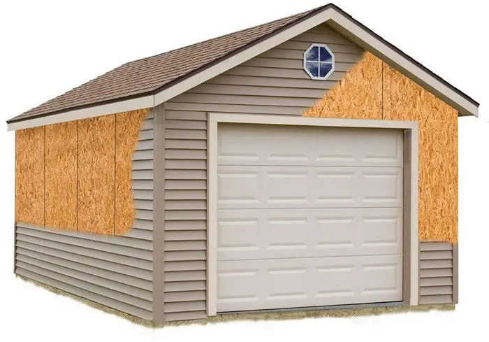 Greenbriar 12×20 Wood Garage Shed Kit – ALL Pre-Cut
