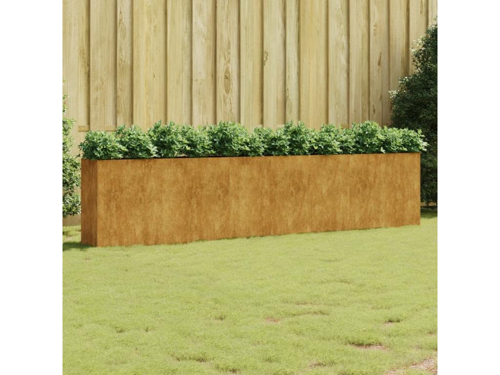Cama de jardín elevada 360x40x80 cm acero corten