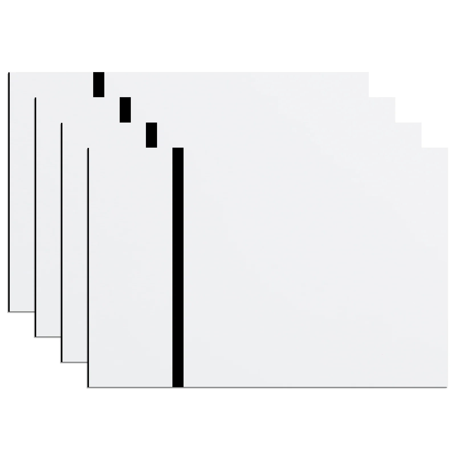 1.3mm White to Black Two-Tone Acrylic Sheet (4pcs)