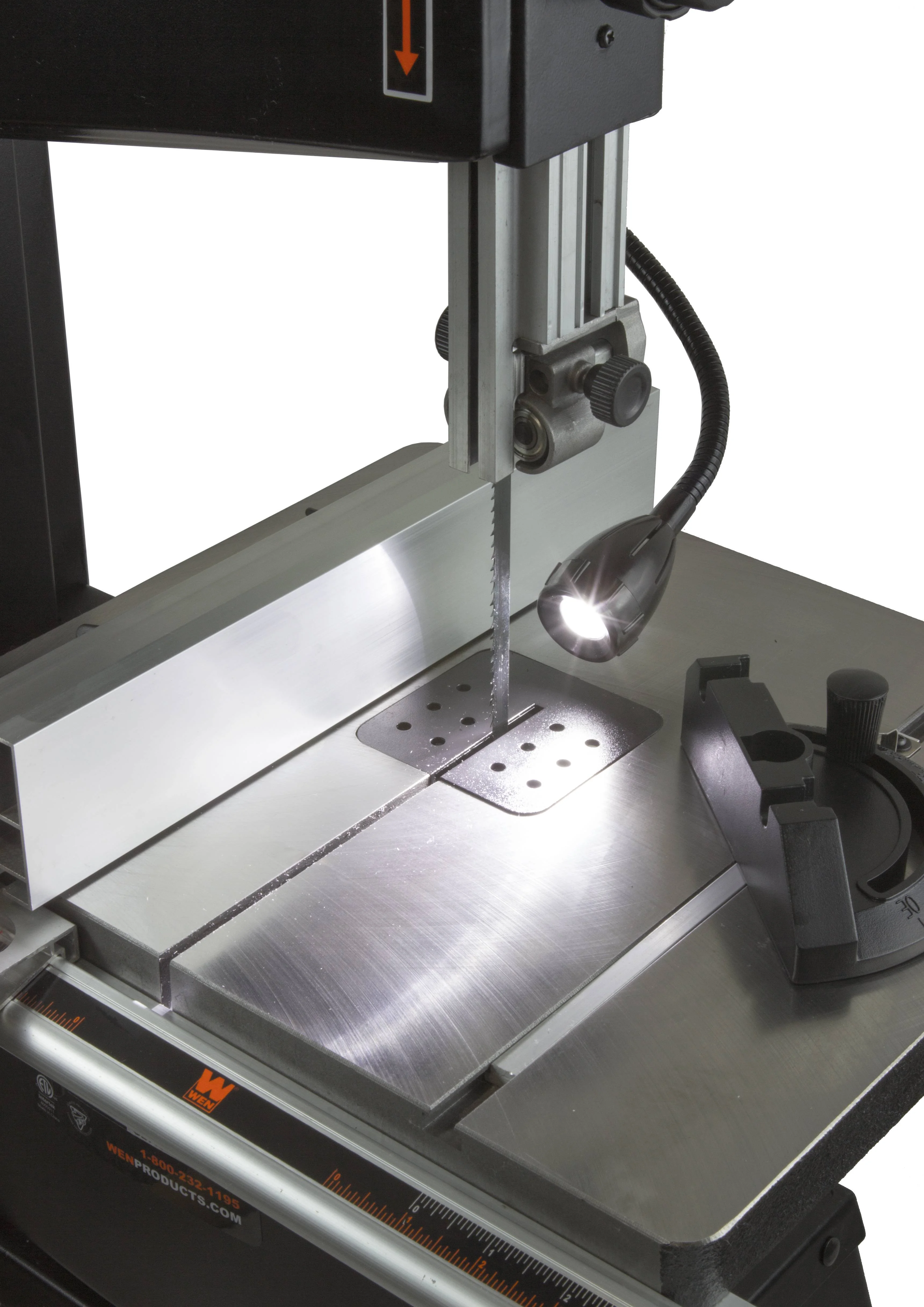 Wen 3.5 Amp 10-inch Two-Speed Band Saw with Stand and Worklight BA3962 - Image 9