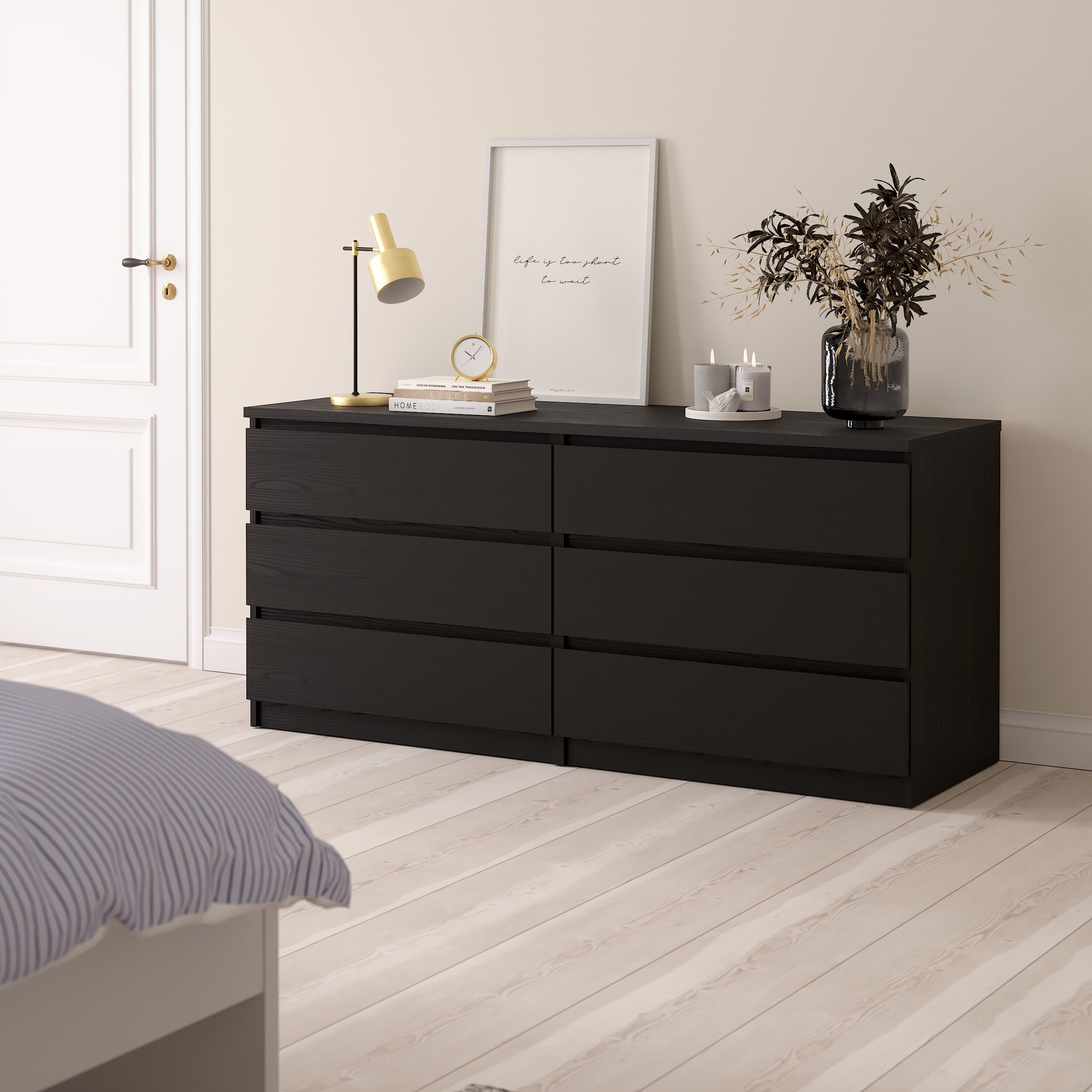 by fonQ basic Slide Ladekast - 6 lades - Zwart