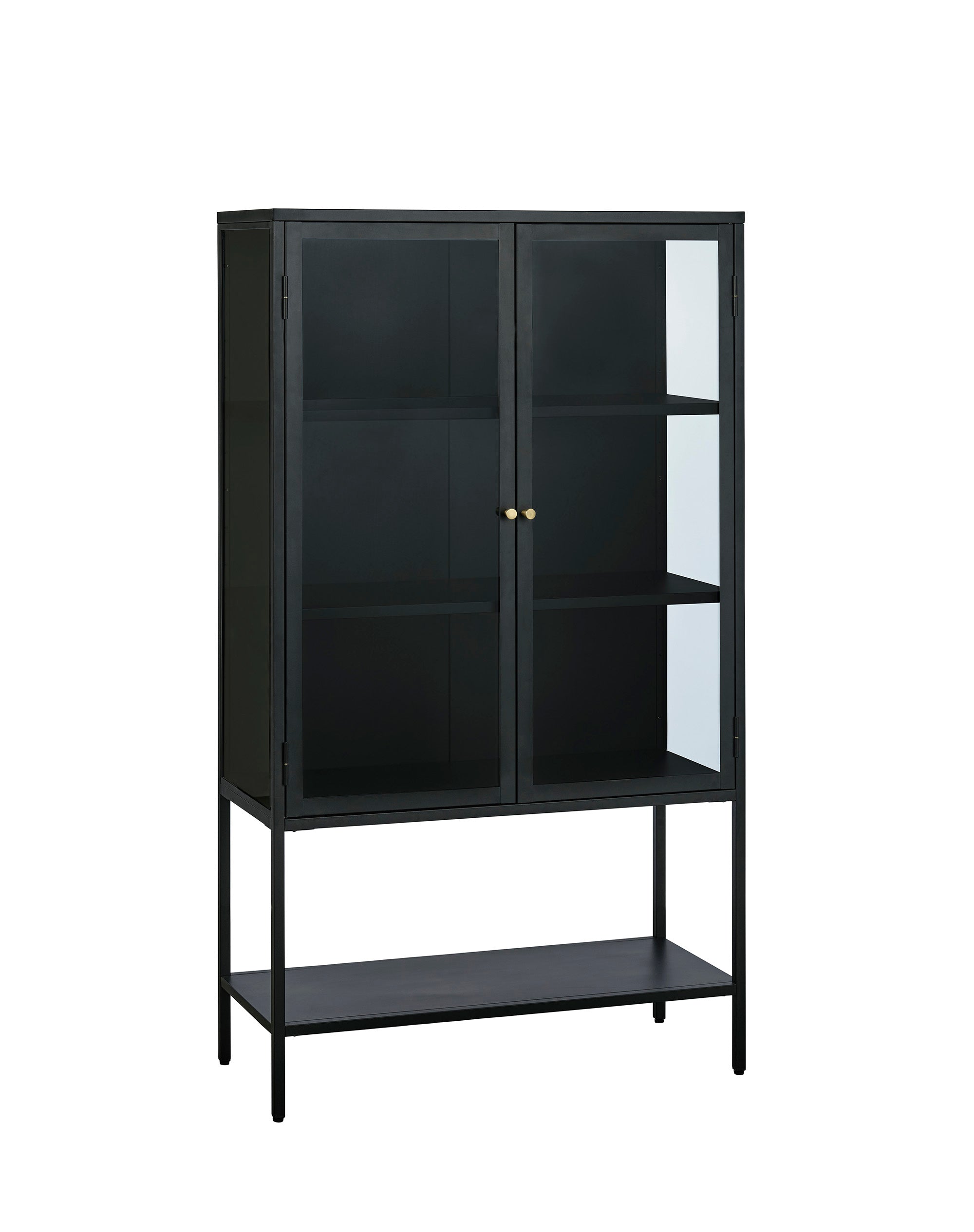 Rebellenclub Nimbin Vitrinekast - 160 x 90 cm - Zwart