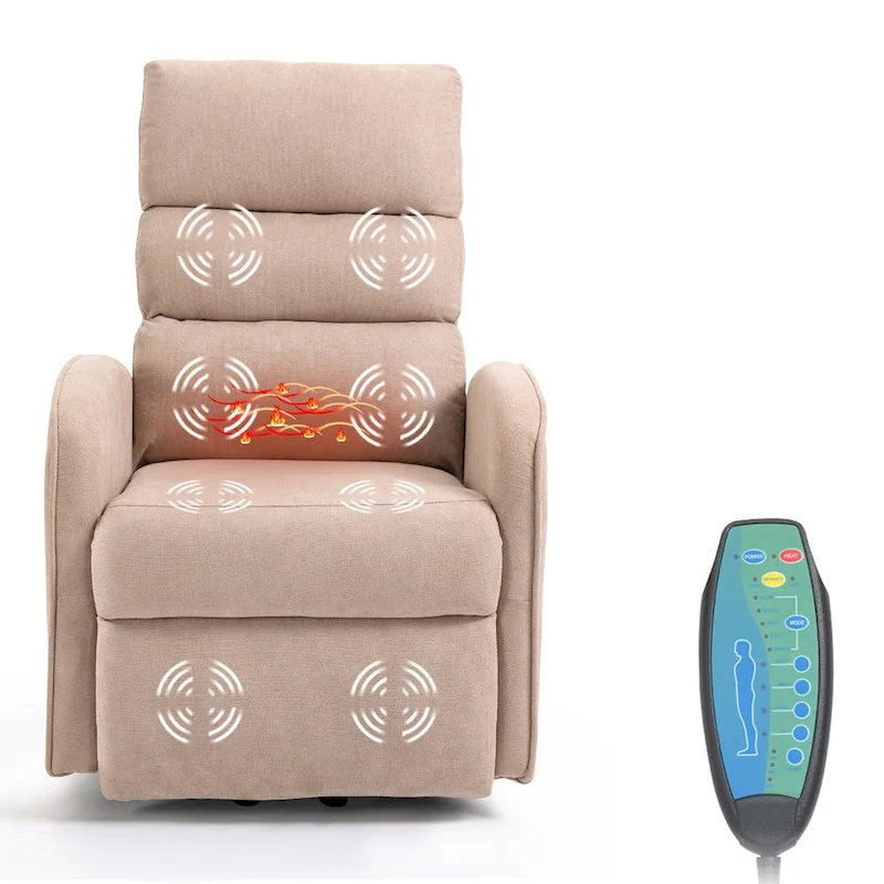 AVAWING Contemporary Electric Recliner with Power Lift and Massage Features