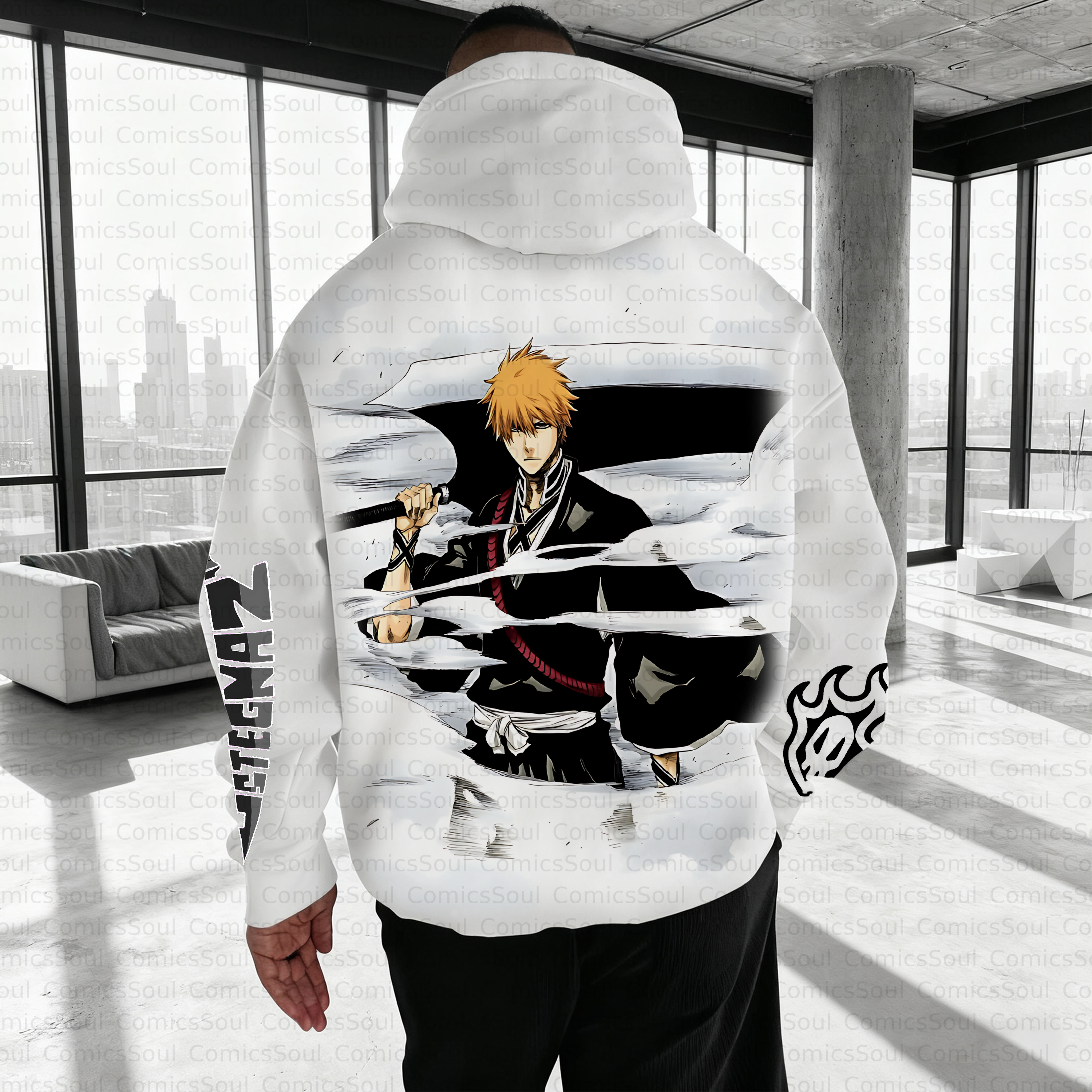 Unisex Anime Inspired Vintage Plush Hoodie