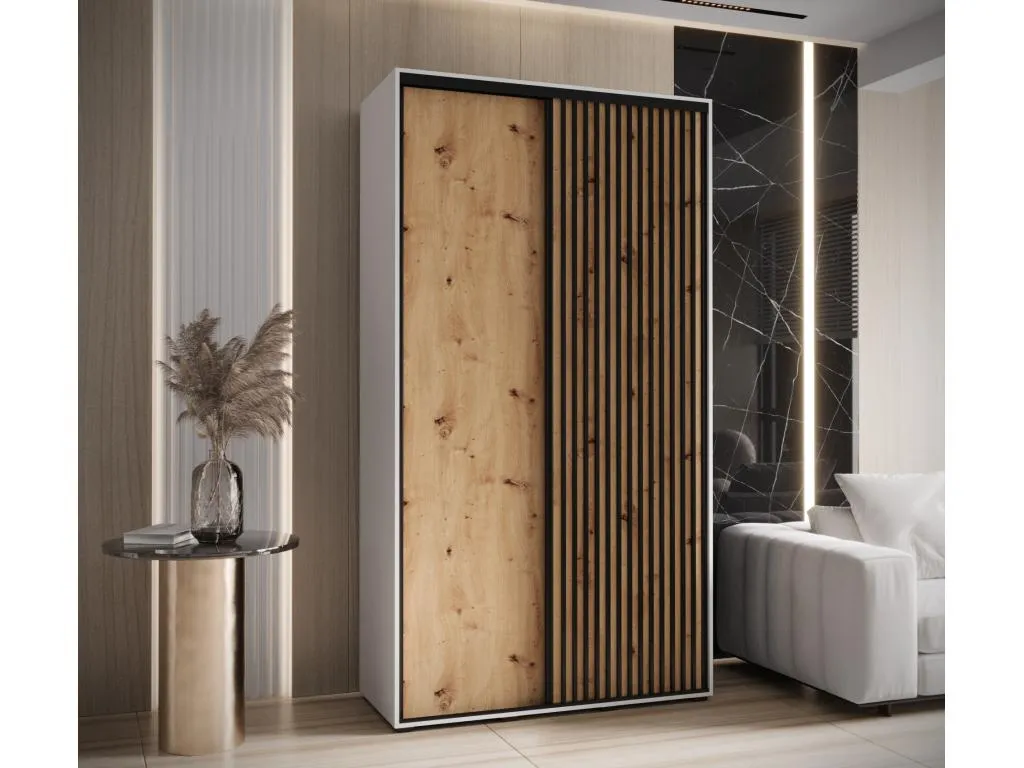 ARMARIO Lluesmahome 1 DE PUERTAS CORREDERAS 205.2/130/45 2 puertas (blanco/artisan) 42581JWMX