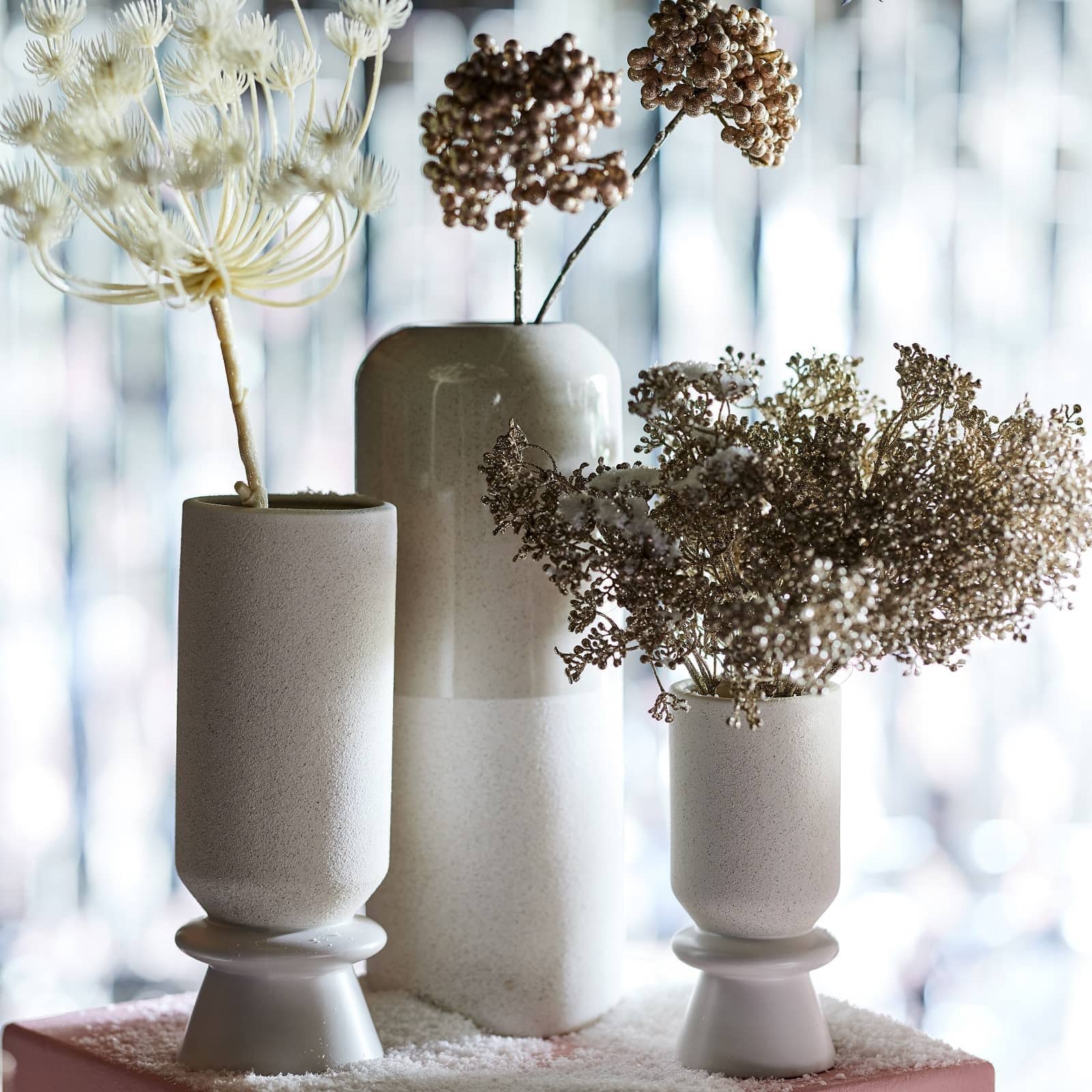 Vase Mandy Weiß, ⌀ 11.5 cm, H 300 mm