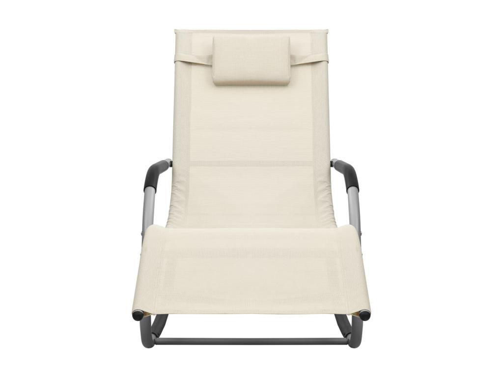 Sillón Textilène Crema y gris