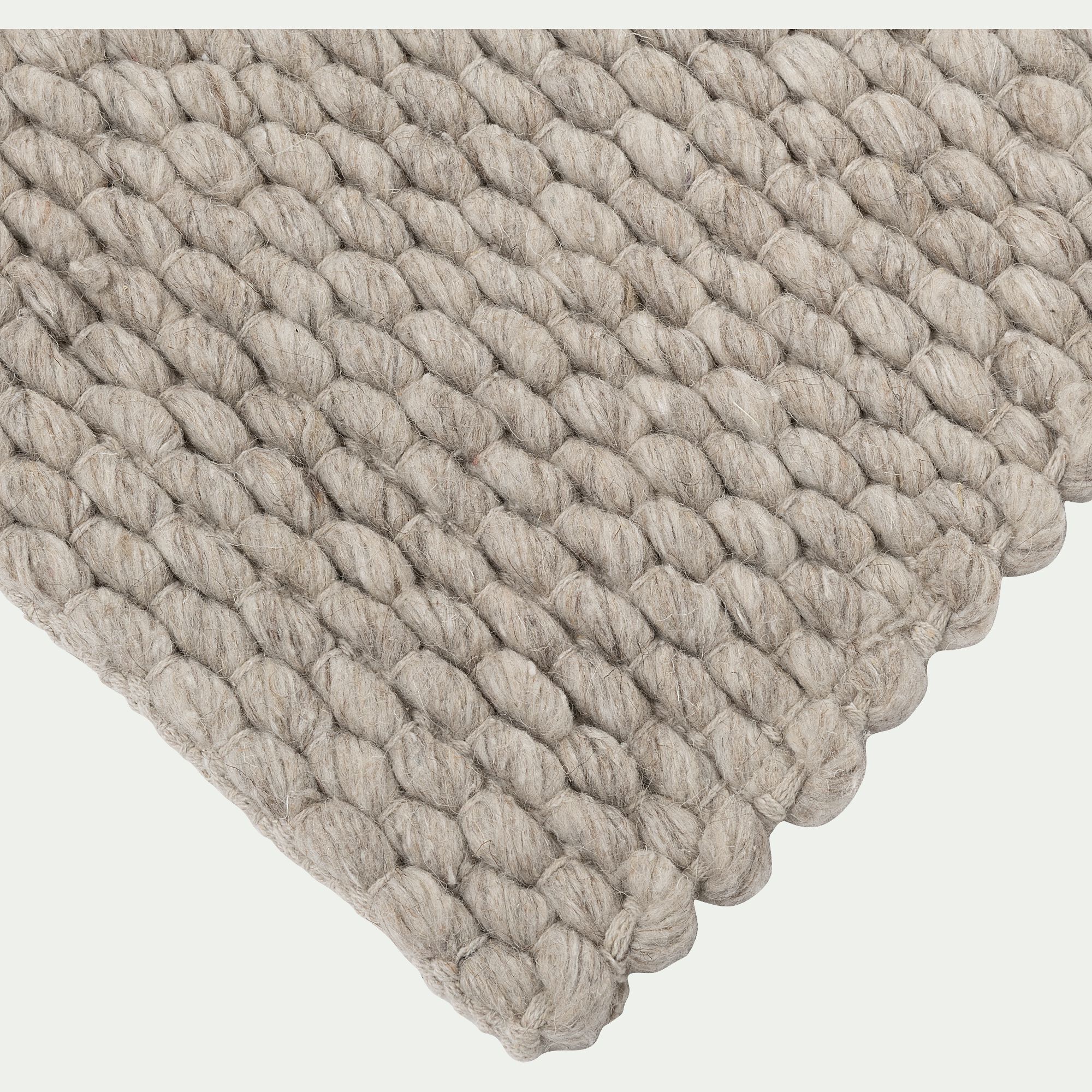 MAUSSANE - Tapis en laine et coton - gris clair 160x230cm