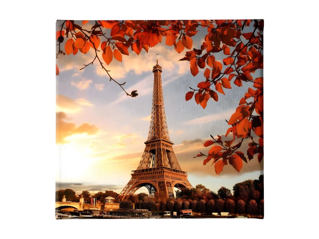 Impresión sobre Lienzo Torre Eiffel 01, Multicolor, 60x3x60 cm, Pratcas