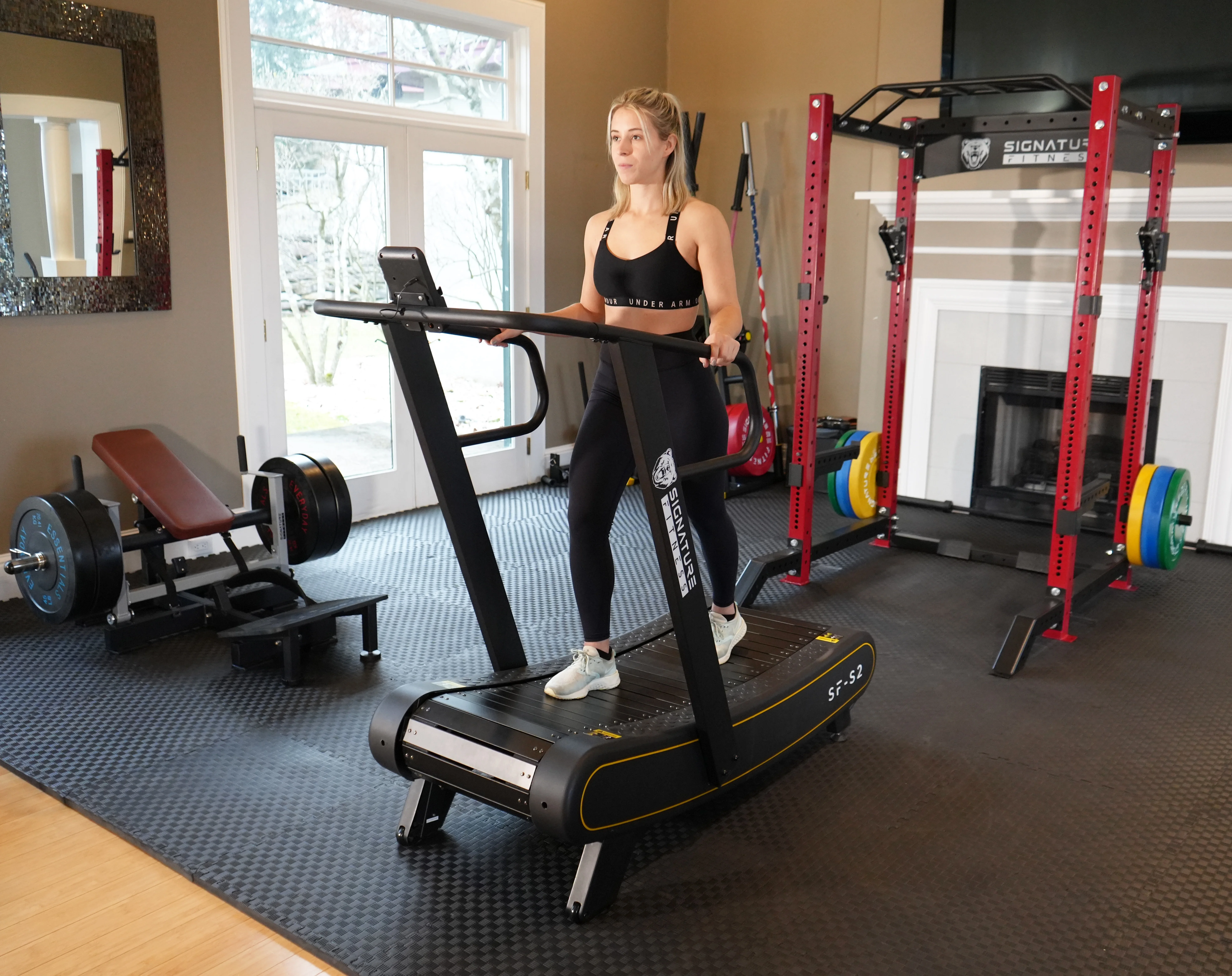 Signature Fitness SF-S2 Sprint Demon - Motorless Curved Sprint Treadmill with Adjustable Levels of Resistance - 300 lb Capacity - Image 3