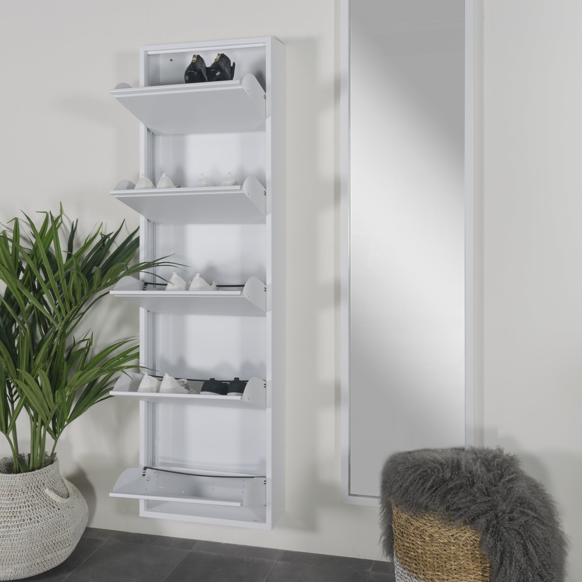 Spinder Design Billy 5 Schoenenkast - Wit