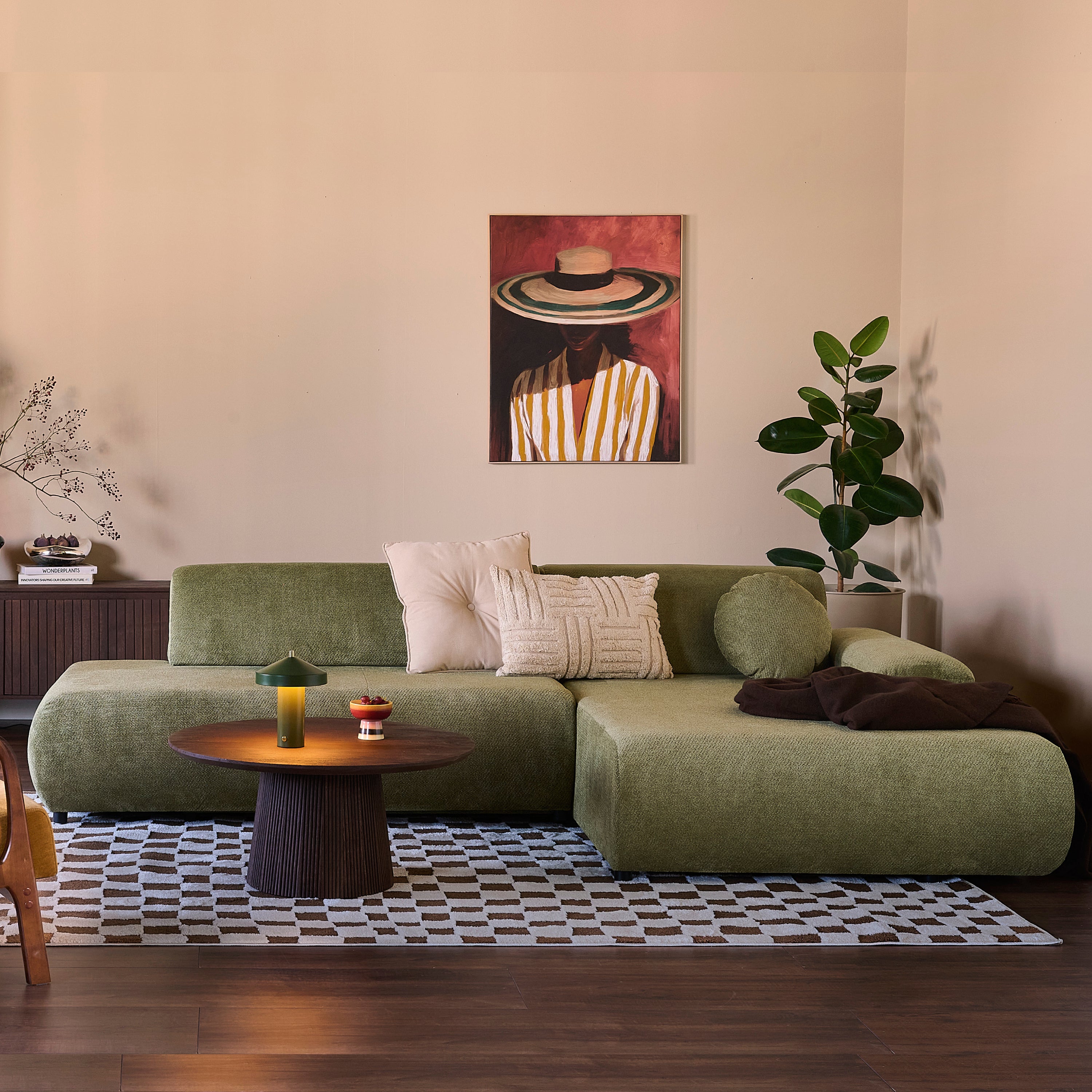Blokker Wisp Hoekbank met Chaise Longue Rechts met Slaapfunctie - Chen