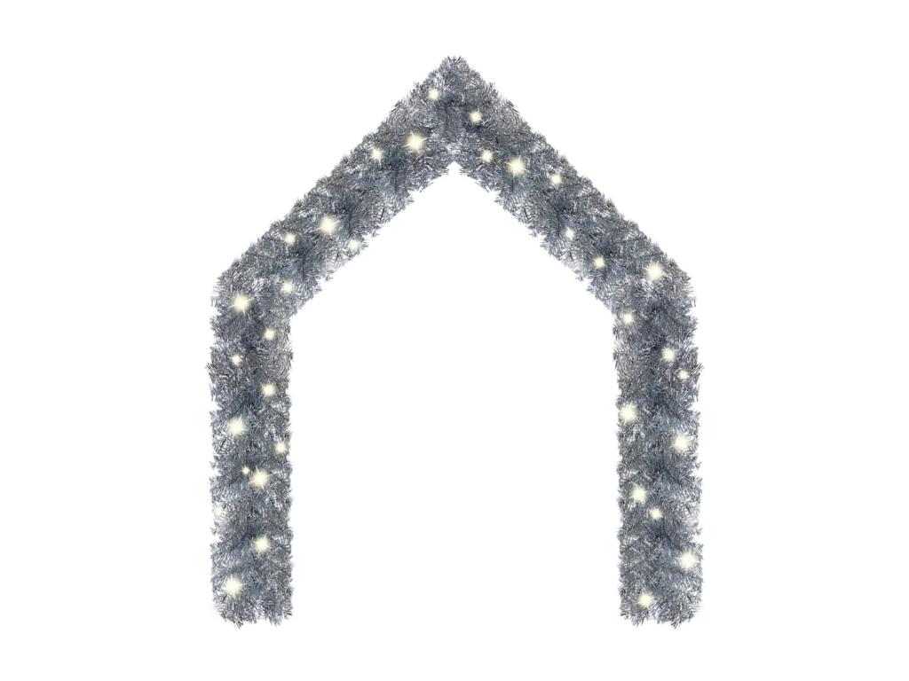Guirnalda de Navidad con luces LED plateado 10 m