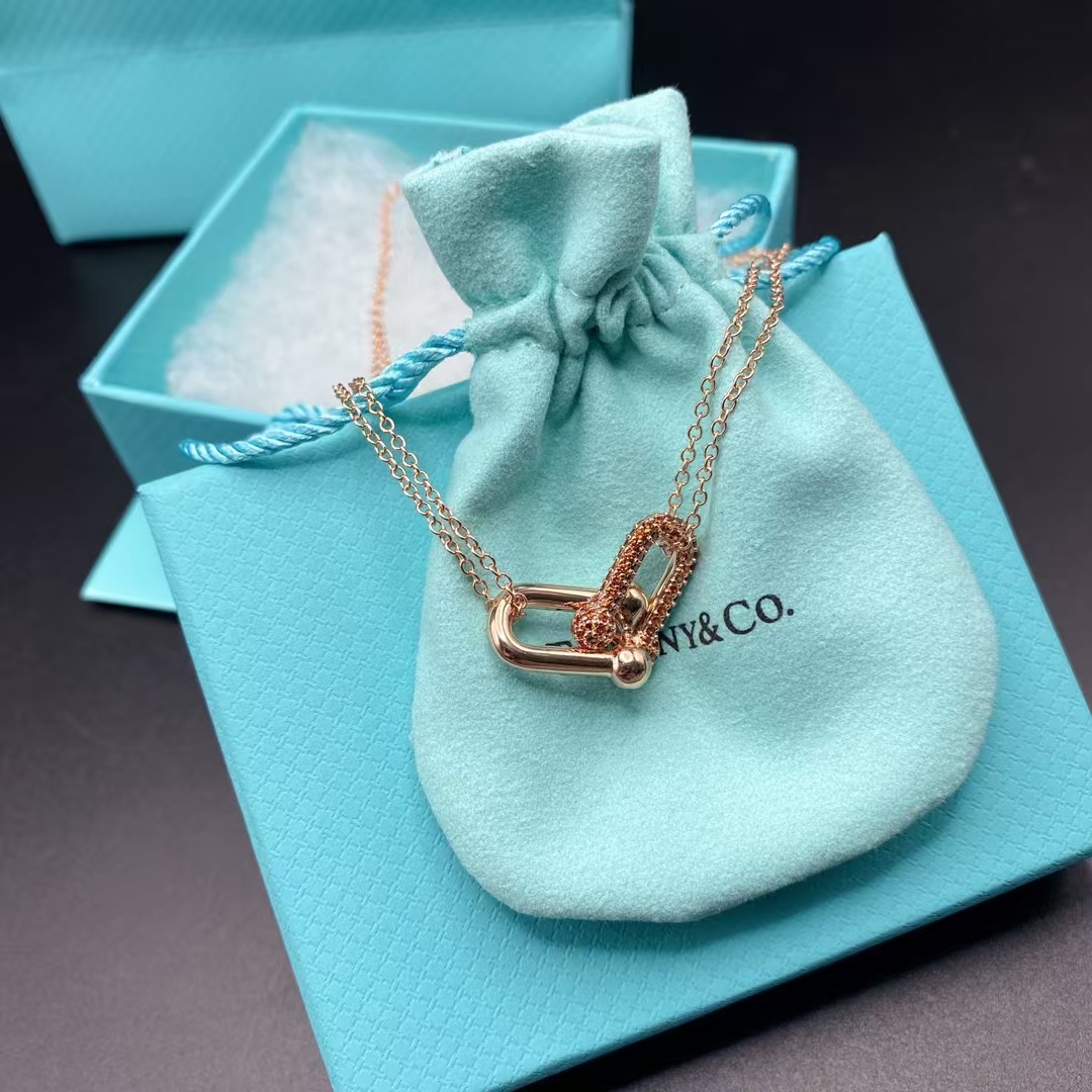 Tiffany Large Double Link Pendant Necklace - Original Replica Club