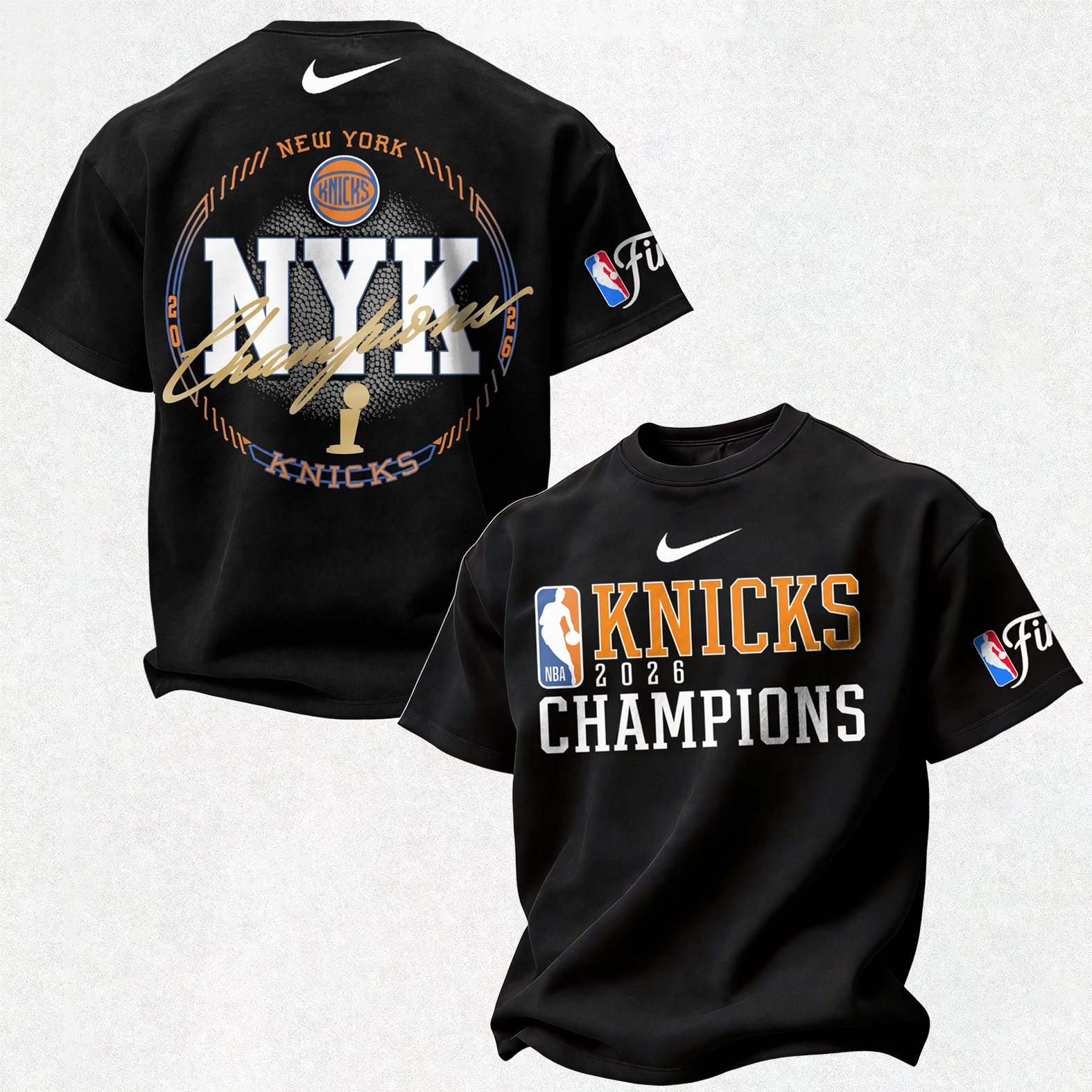 New York Basketball 2026 Vintage Gold Foil Printed Unisex Oversized T-shirt