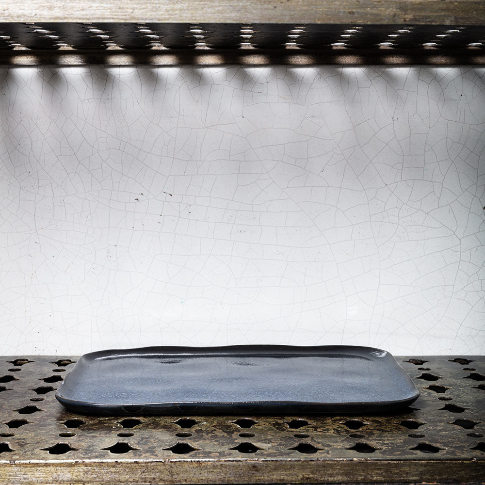 Assiette plate en grès n°1 - Orage