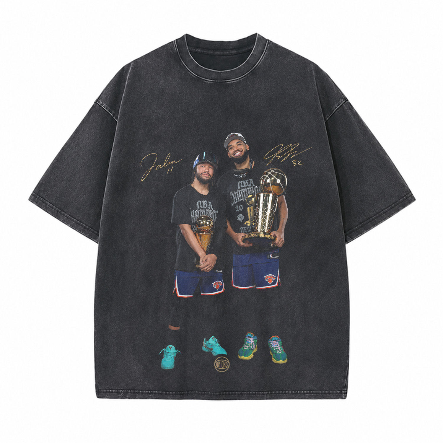 New York Knicks Printed Unisex Washed T-Shirt