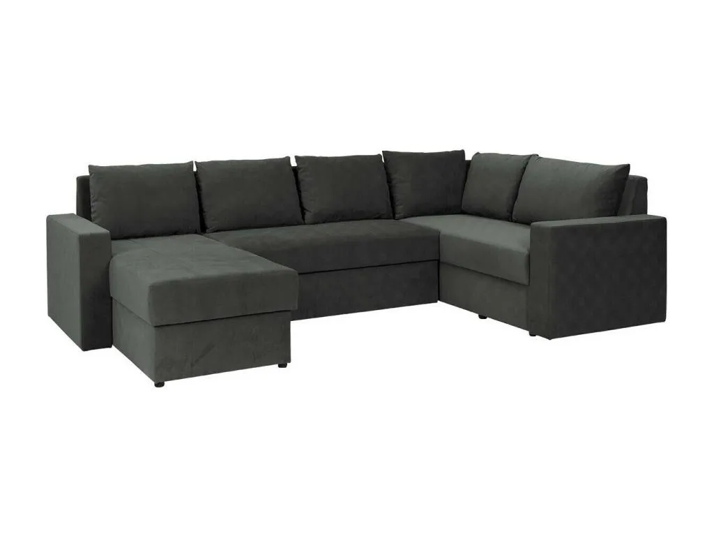 Sofá rinconero Decocasaes 144 Gris Función de descanso Caja de ropa de cama 300x188cm 91471ehqe