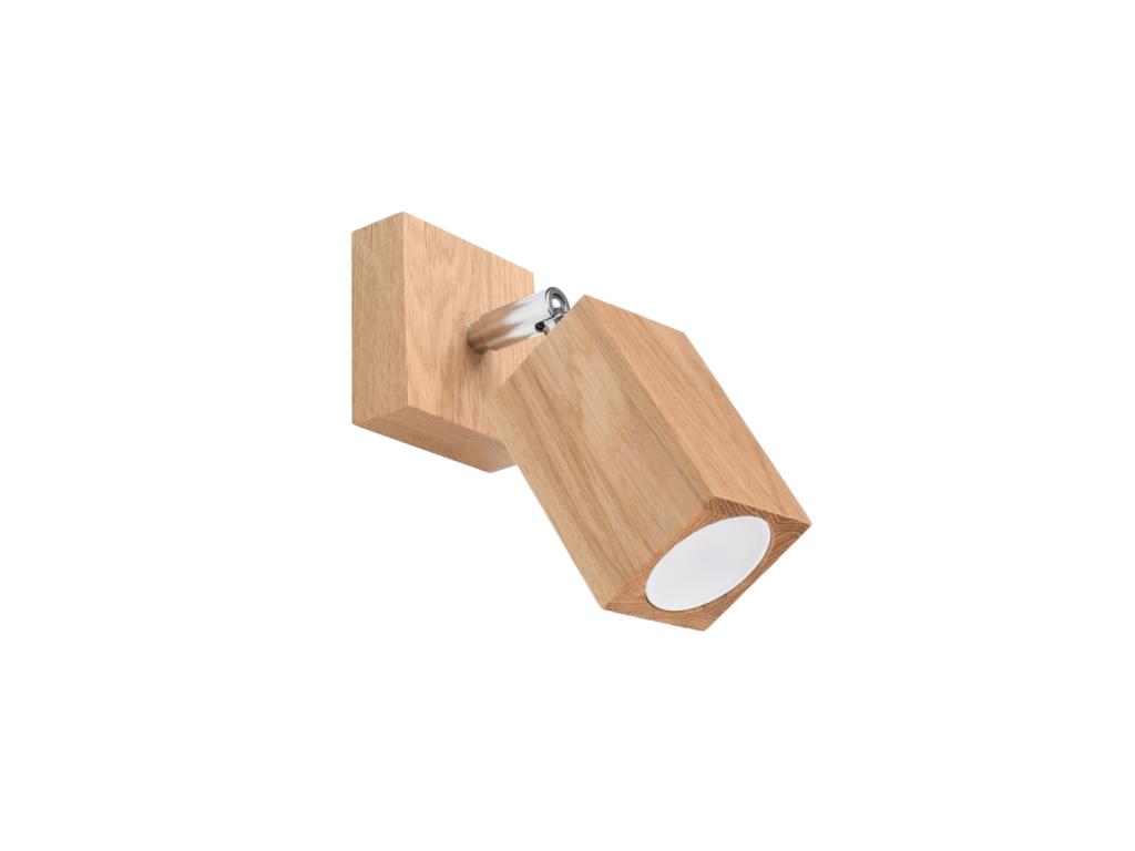 Lámparas de pared Keke escandinavo de madera - 1 fuentes luminosas - L.8 x A.17 cm - roble