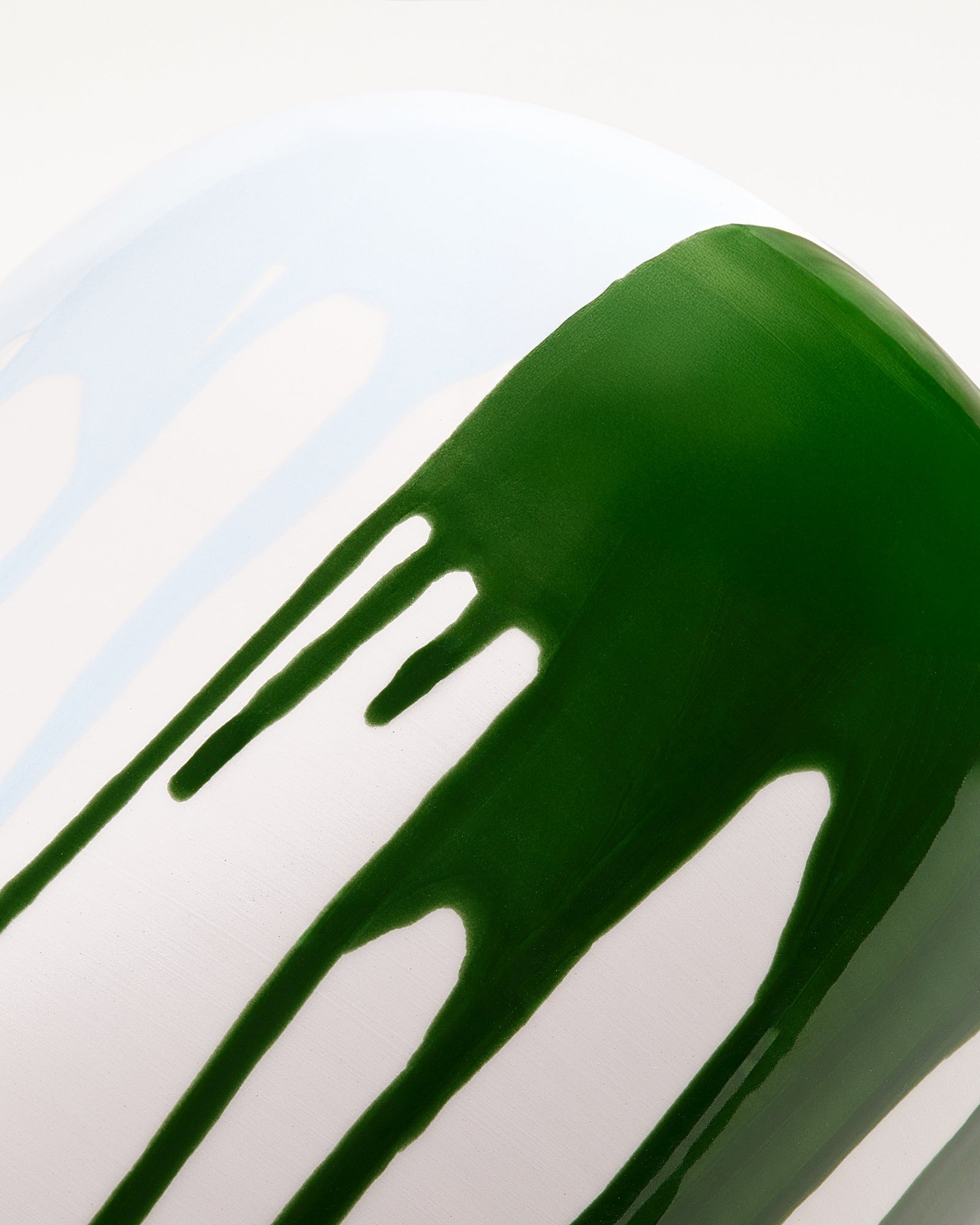 Nuno Vase L drip dunkelgrün hellblau