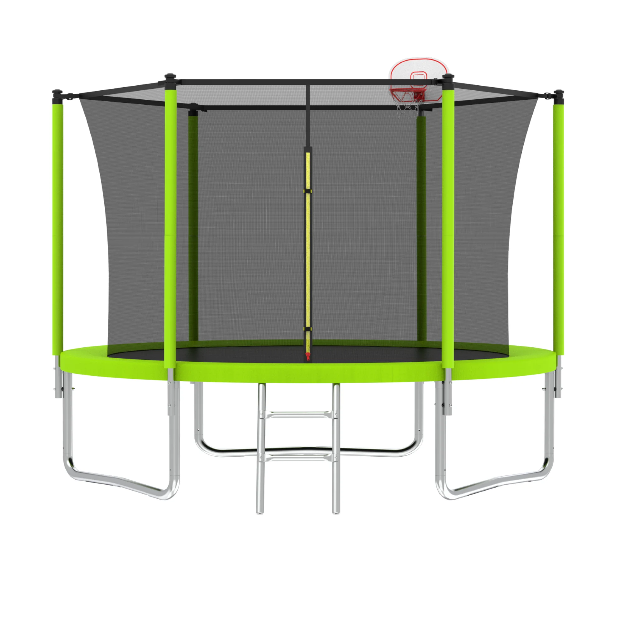 8FT Trampoline for Kids,Outdoor Trampoline with Basketball Hoop,Heavy-Duty Trampoline with Safety Enclosure Net,Blue - Image 18