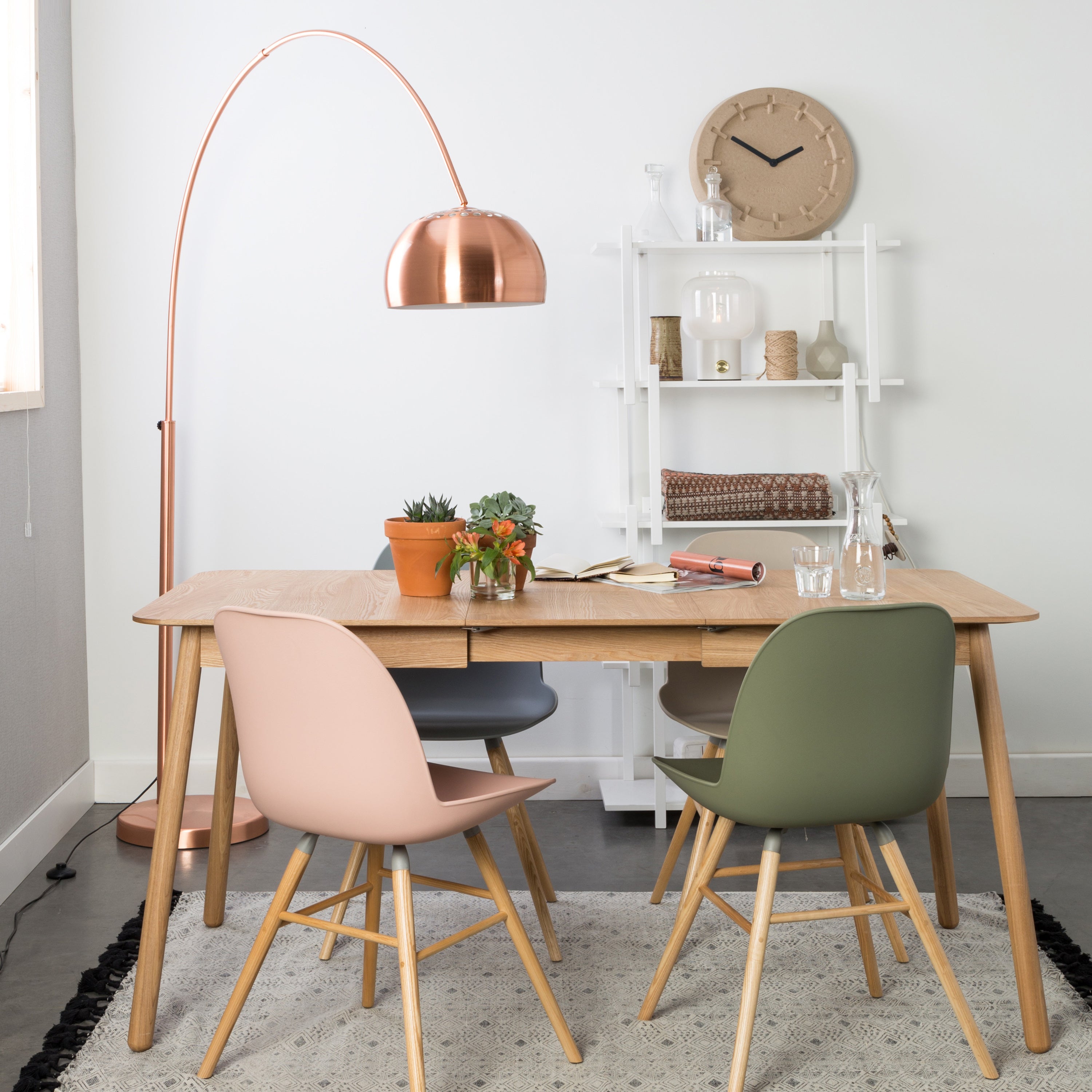 Zuiver Glimps Eettafel Uitschuifbaar - 120/162 x 80 cm - Naturel