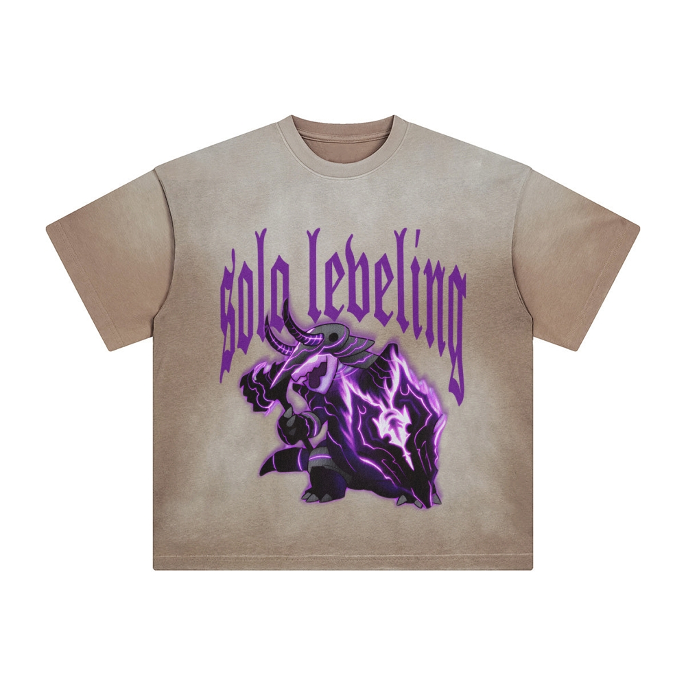 Unisex Anime Inspired Washed  Vintage T-Shirt