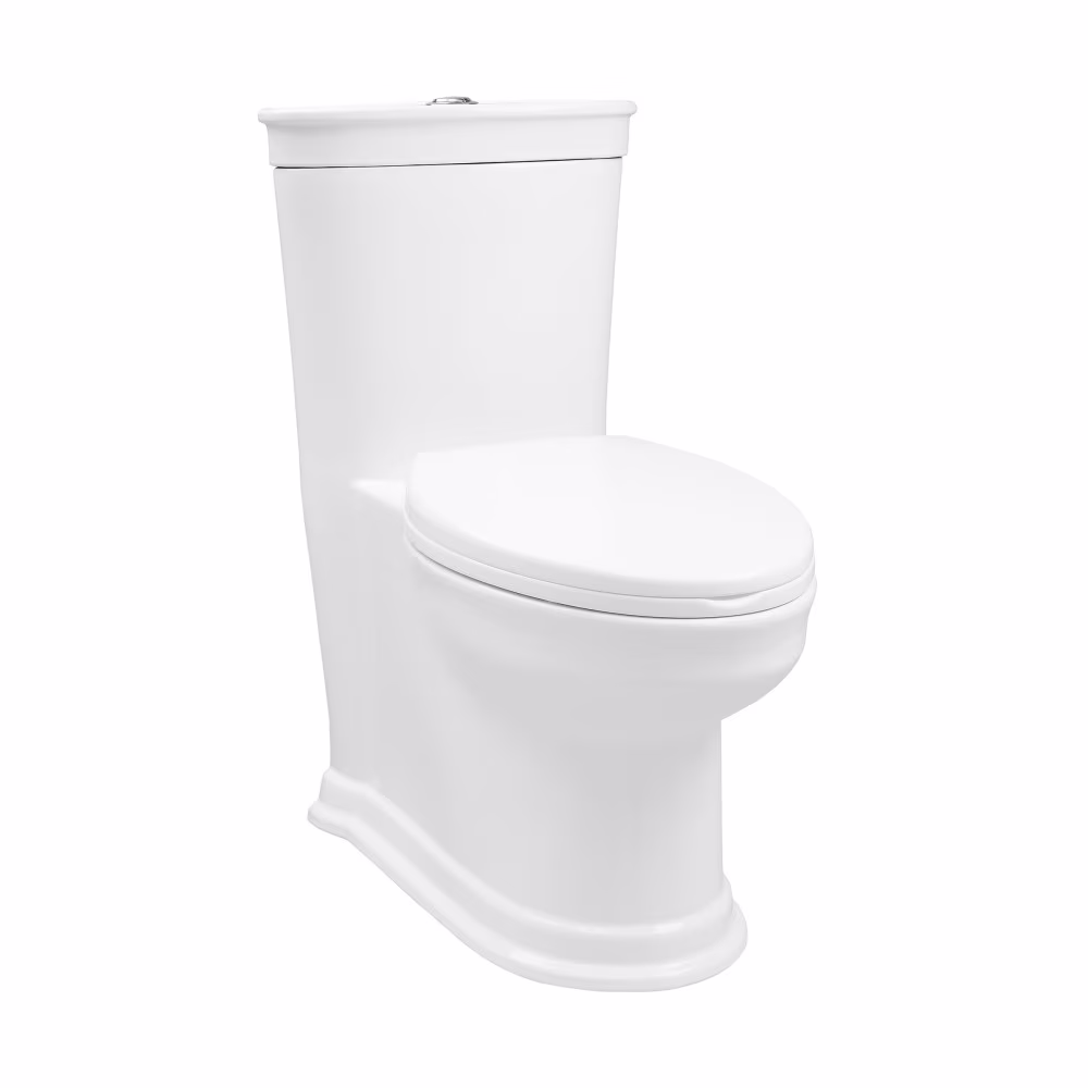 Swiss Madison Santorini White Ceramic Elongated 12in, 1.1/1.6 GPF Toilet(White)