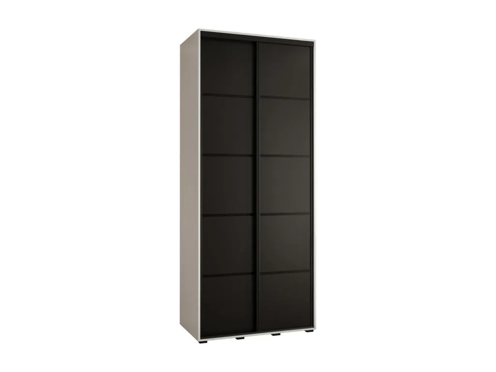 ARMARIO Micasacool 4 DE PUERTAS CORREDERAS 235.2/110/45 2 puertas (Blanco/Negro/Negro)