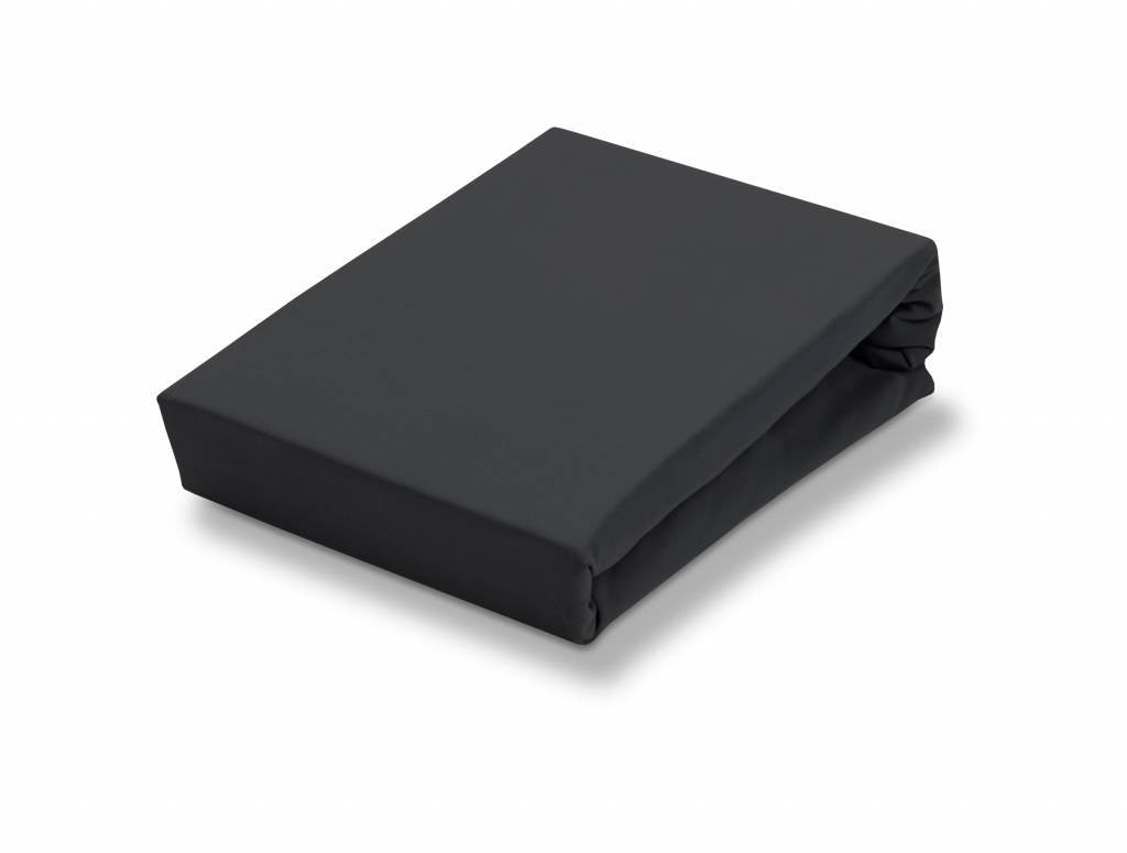 Jersey Supreme Topper Hoeslaken Black   180-200 x 200-220 cm   Zwart