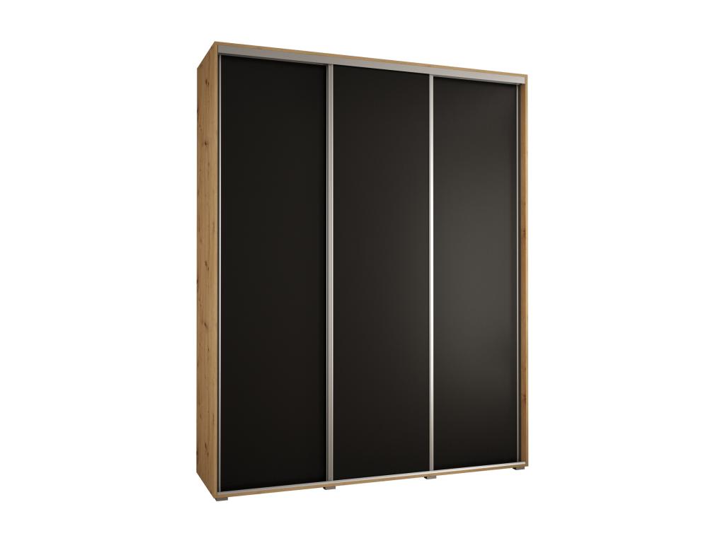 ARMARIO Nestleare 1 DE PUERTAS CORREDERAS 235 - 2/200/45 3 puertas Artisan/Negro/Plata