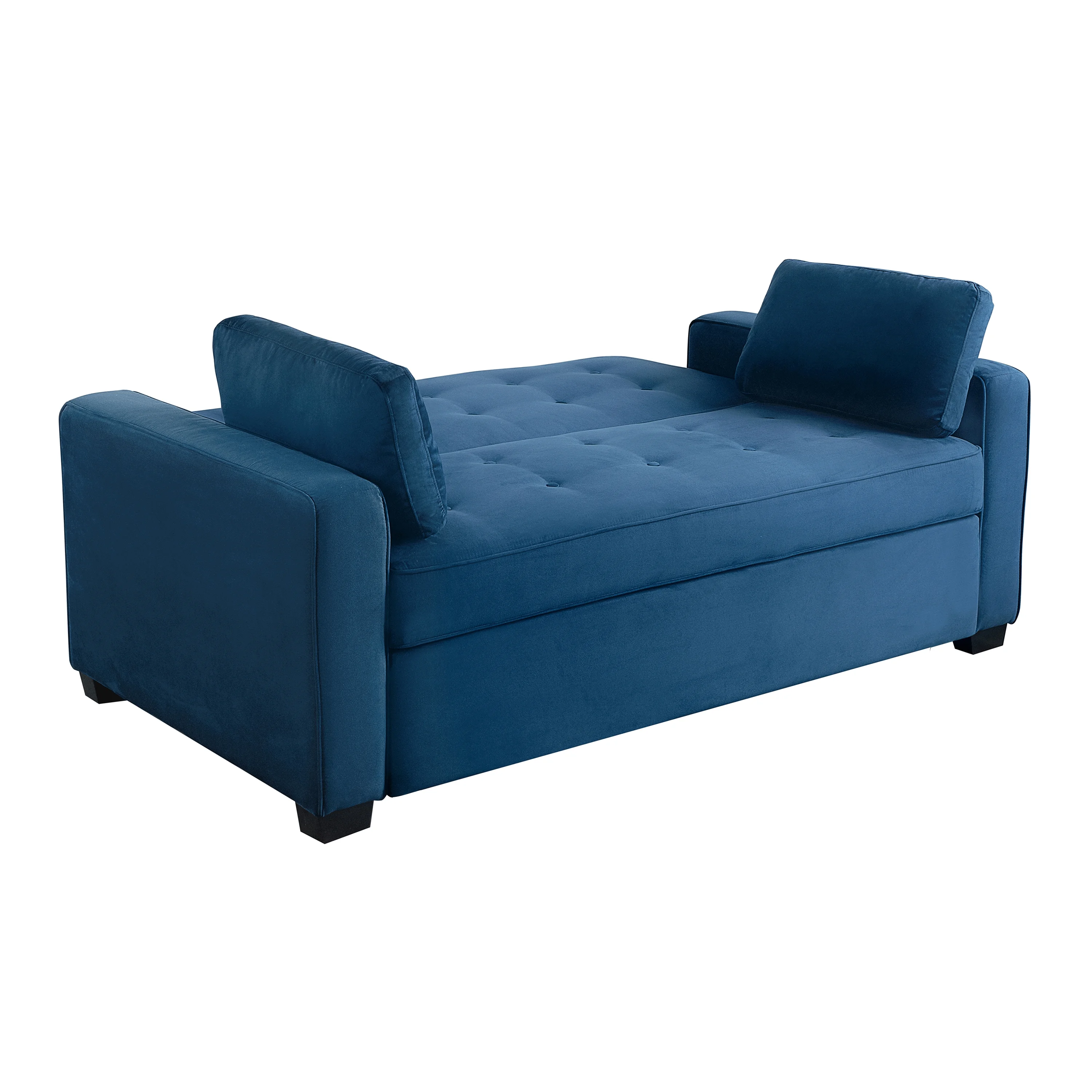 Serta Dream Convertibles Monroe Modern Polyester Convertible Queen Sofa Bed with Pillows Grey - Image 44
