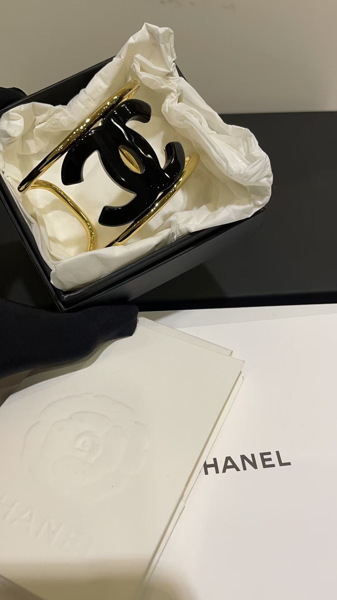 Chanel Open Cuff Funky Exaggerated Geometric Bangle Bracelet - Original Replica Club