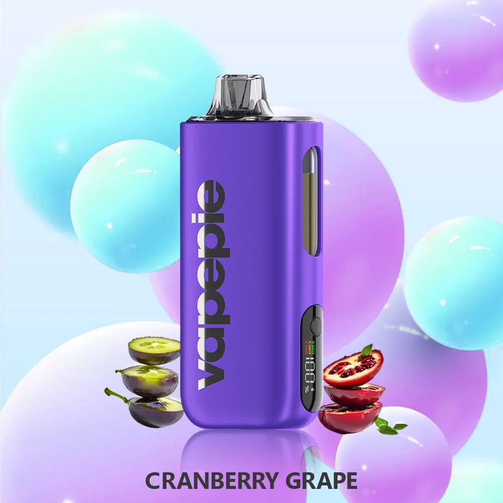Cranberry Grape-VAPEPIE MAX 40.000 Züge Einweg E-Zigarette – (25ml Tank & 1.2Ω Mesh Coil)
