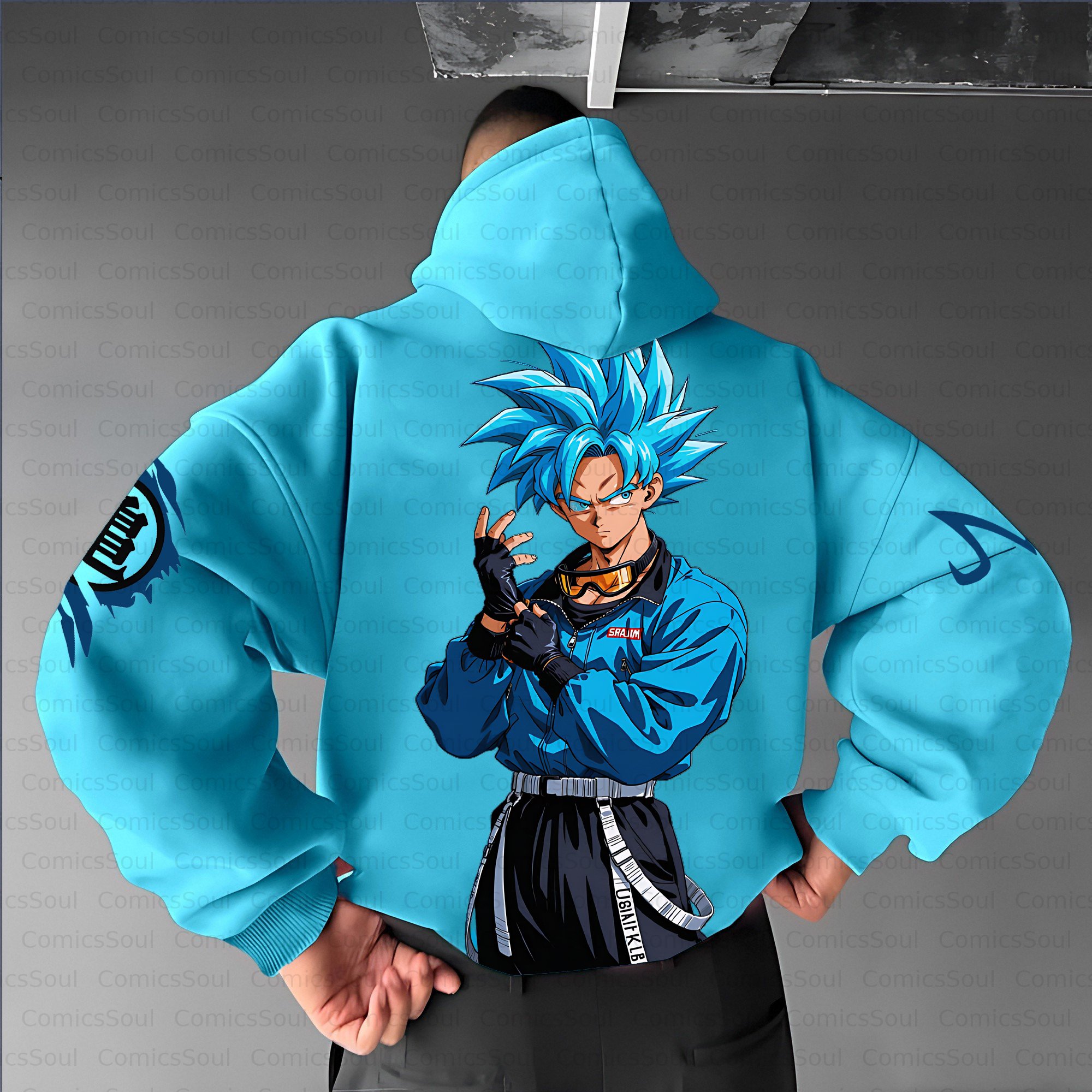 Unisex Anime Inspired Vintage Plush Hoodie
