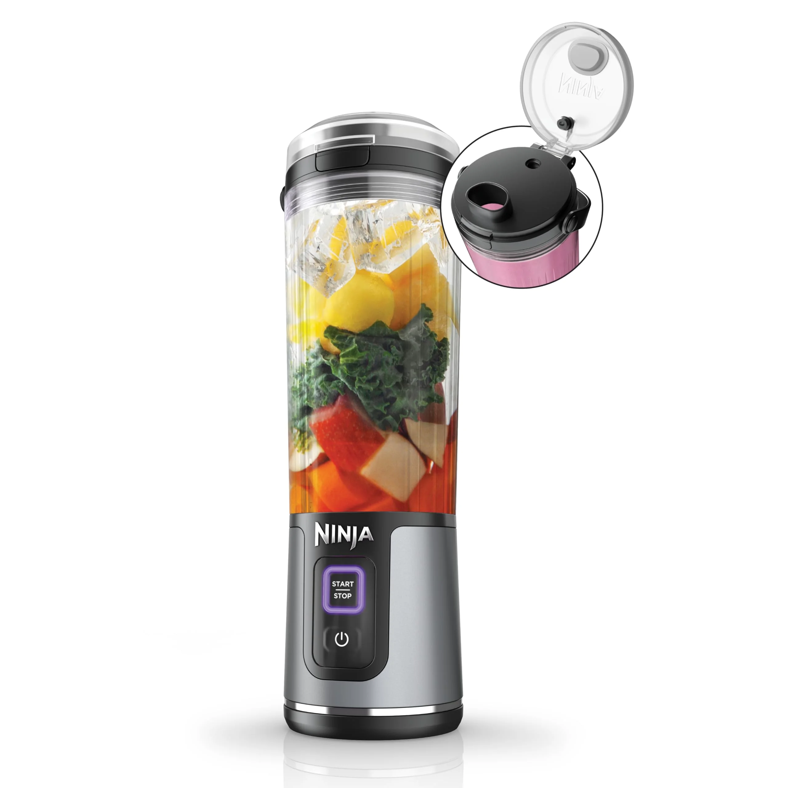 Ninja Blast Portable Blender, Cordless, 18oz. Vessel, Personal Blender for Shakes & Smoothies, BPA Free, Leakproof Lid & Sip Spout, USB-C Rechargeable, Dishwasher Safe Parts, Metallic Purple, - Image 41