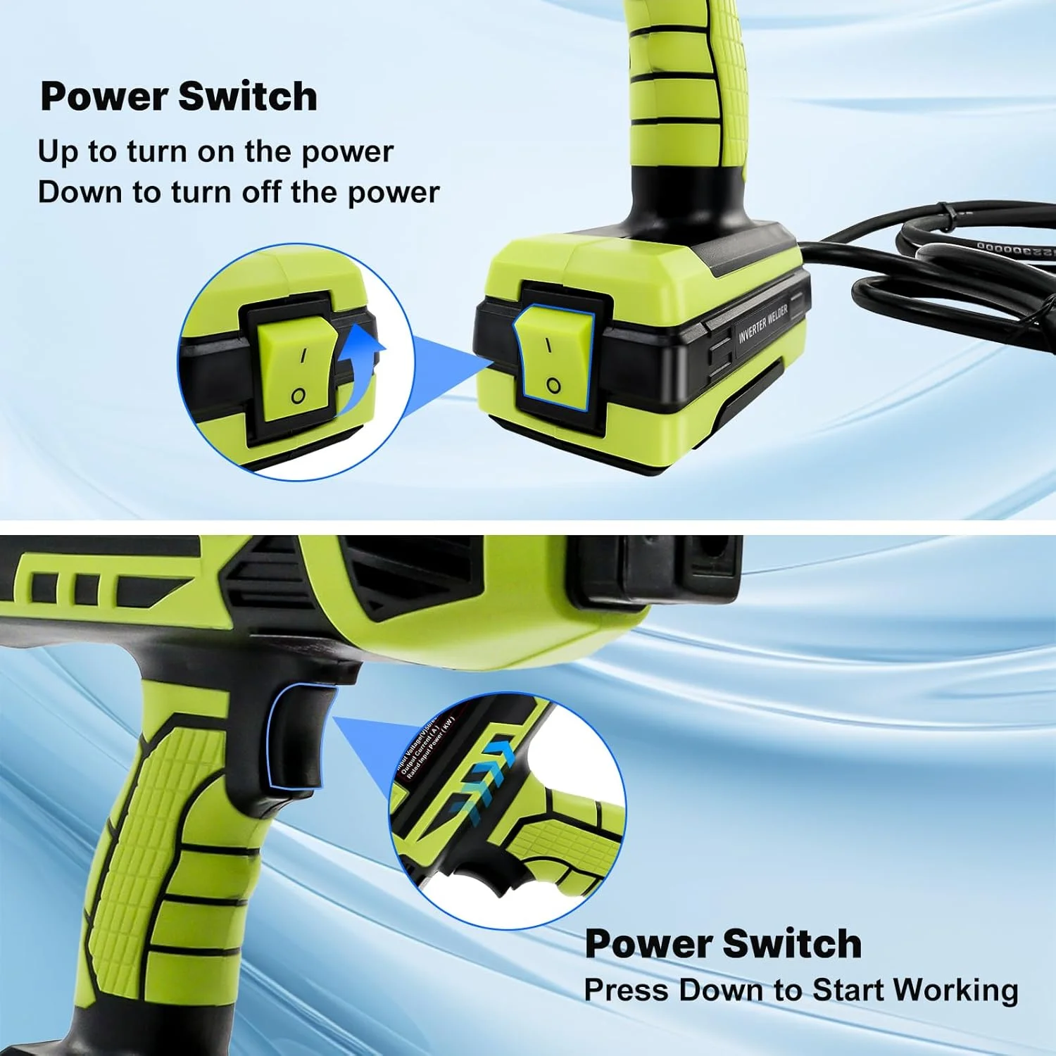 Handheld Welding Machine 110V 20-120Amp Portable ARC Welder Gun Hand Held Welder Machine with IGBT Inverter 6 Variable Current Adjustment for 1/16''-1/8'' Welding Rods Welding Tool Kit - Image 11