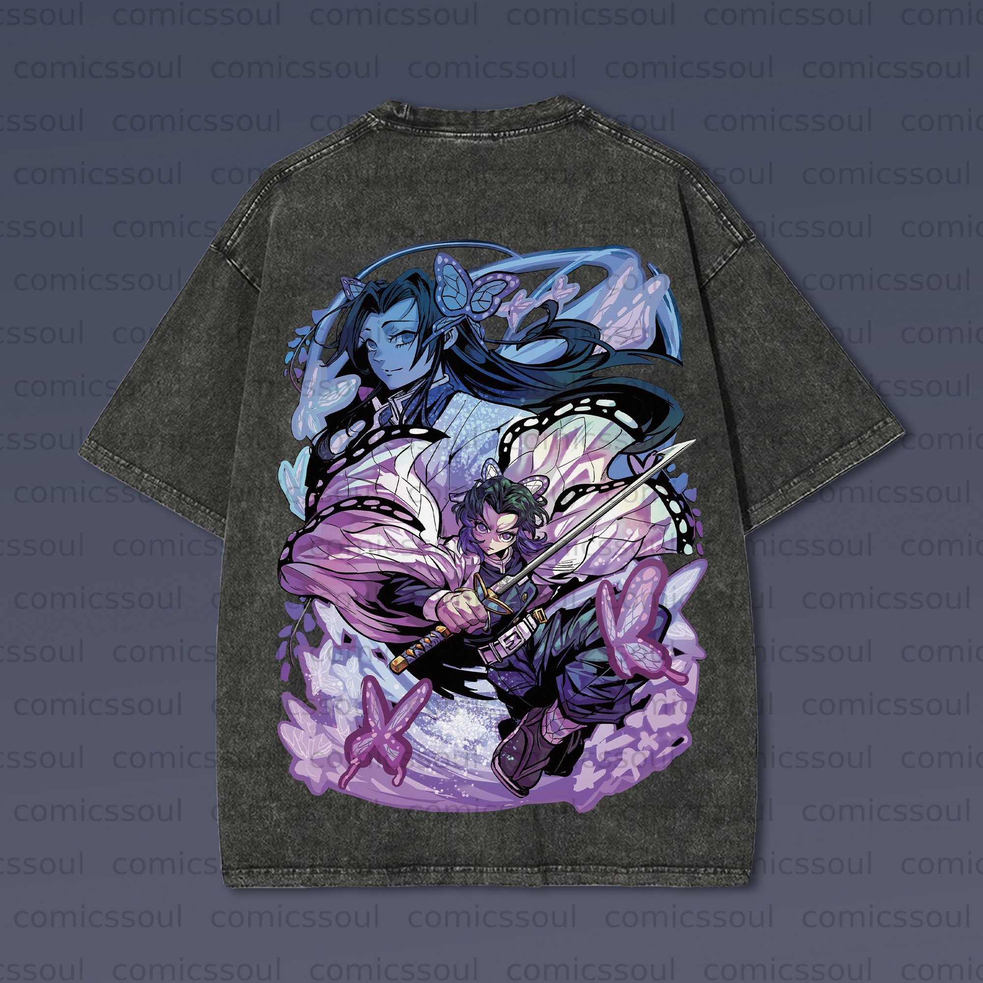 Vintage 3D Direct Inkjet Printed Washed Unisex T-Shirt