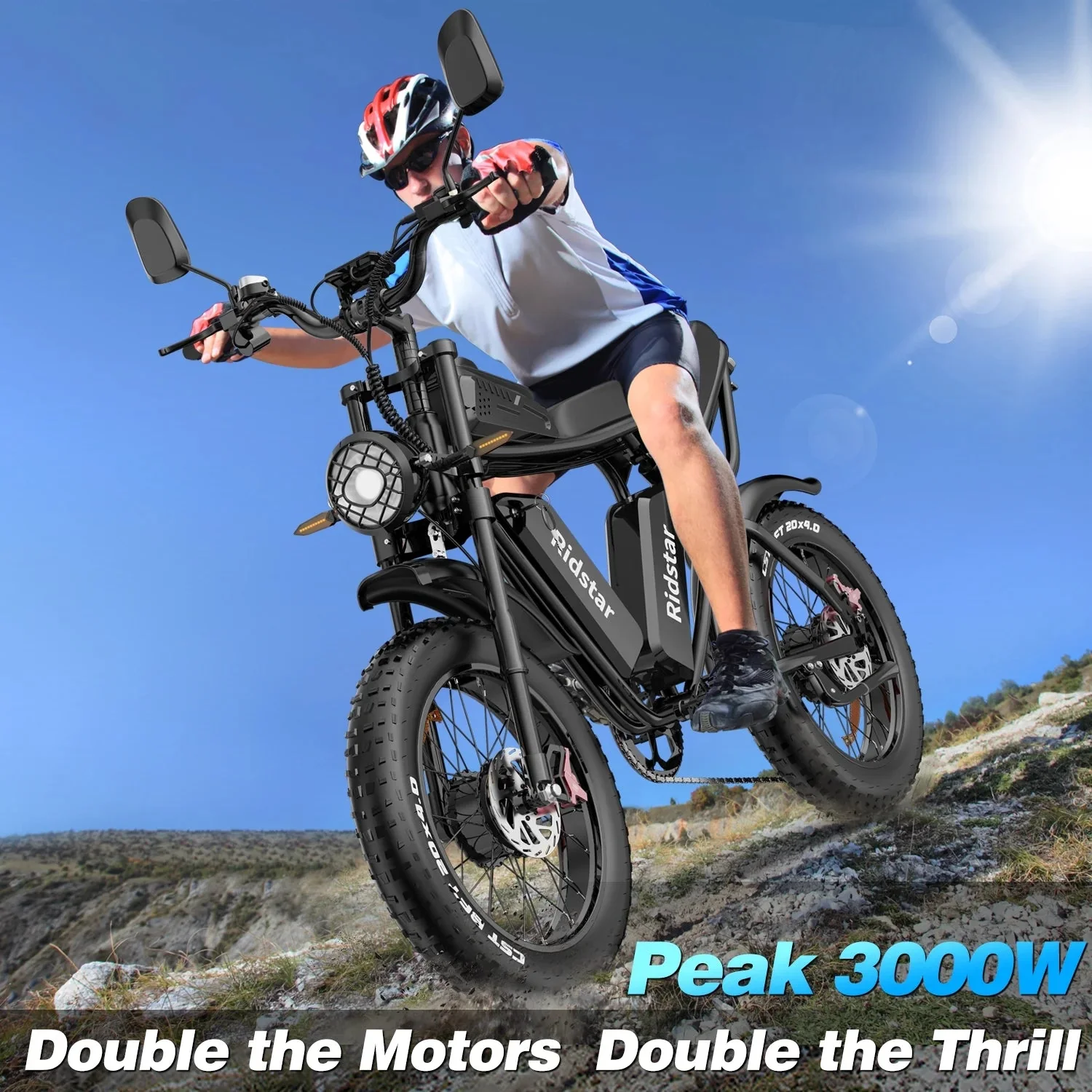 1500W Electric Mountain Bike 48V 20Ah, 20 inch Fat Tires, Shimano 7-Speed, Full Suspension - q20-1500w - Image 21 1500W Electric Mountain Bike 48V 20Ah, 20 inch Fat Tires, Shimano 7-Speed, Full Suspension - q20-1500w - Image 21